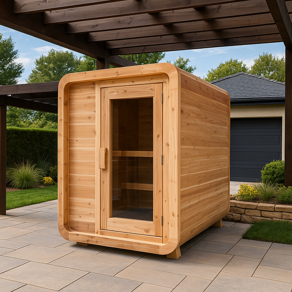 2-Person Cedar Wood Outdoor/Indoor Sauna Pod