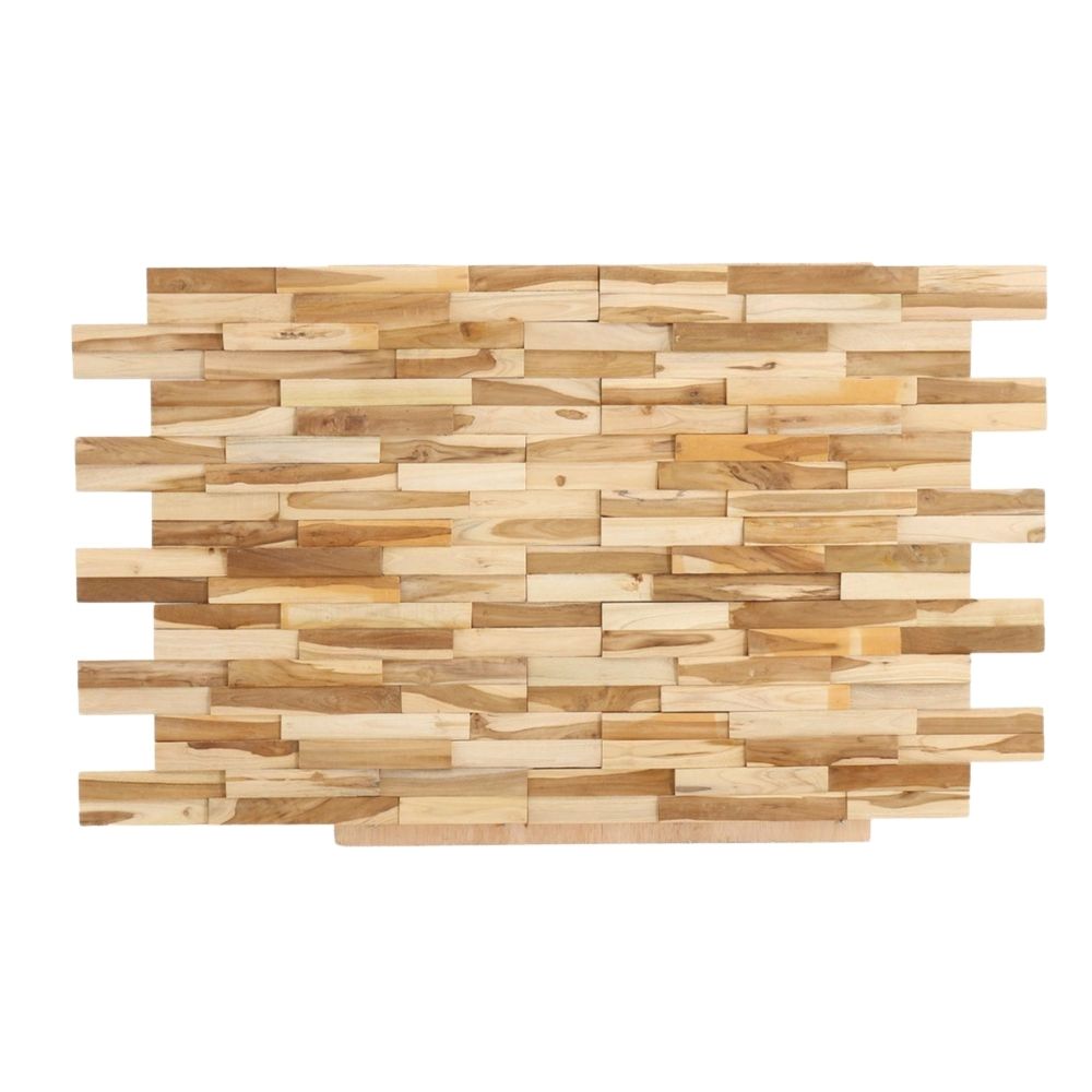 Clearwater Natural Teak 3D Wall Panels - (13 sq ft)