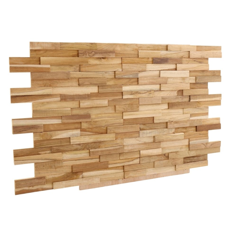 Farmhouse Rustic Teak 3D Wall Panels – (13 sq ft)