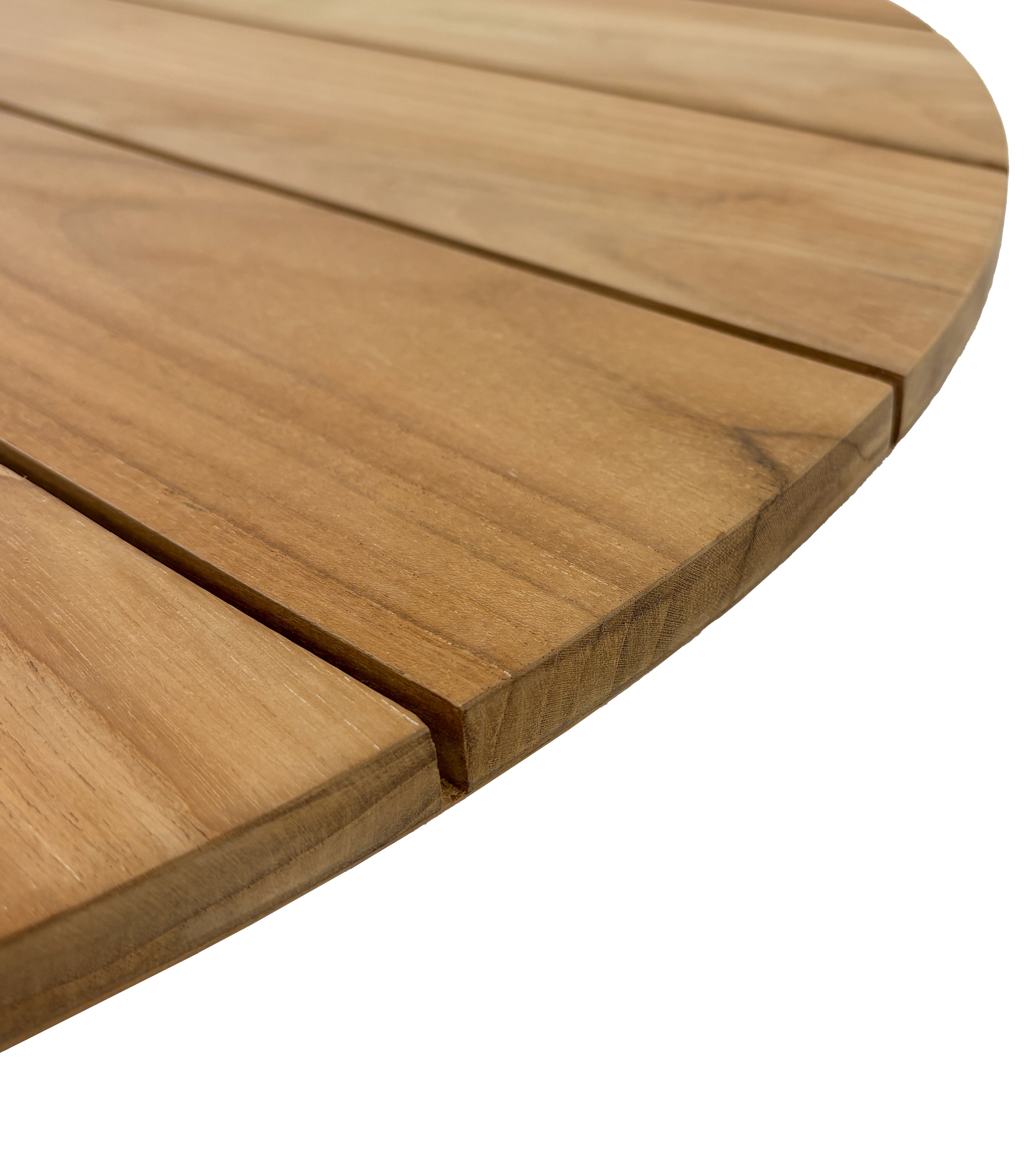 Natural Teak Slatted Lazy Susan 31"