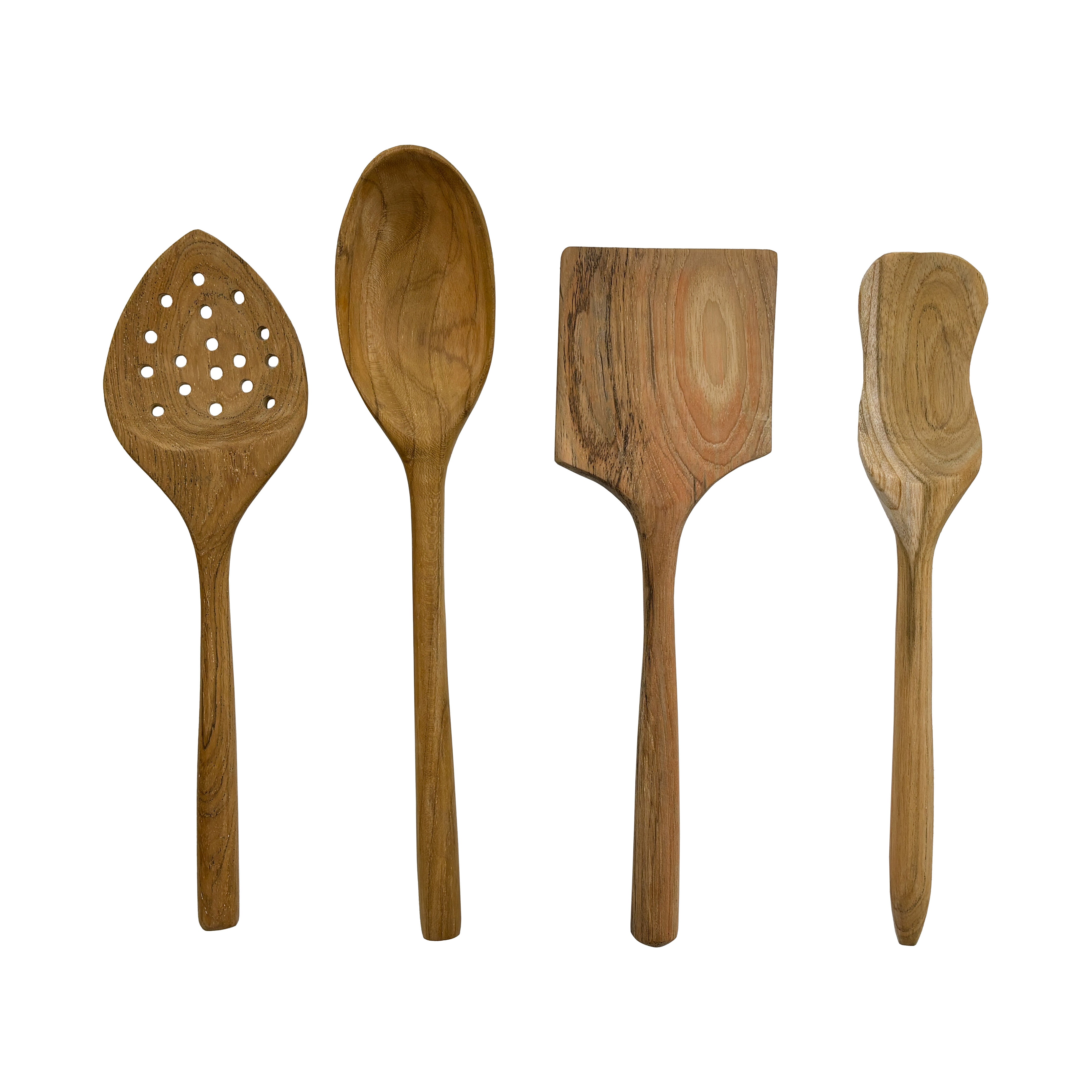 Natural Teak Kitchen Utensil Set (4 Pieces)