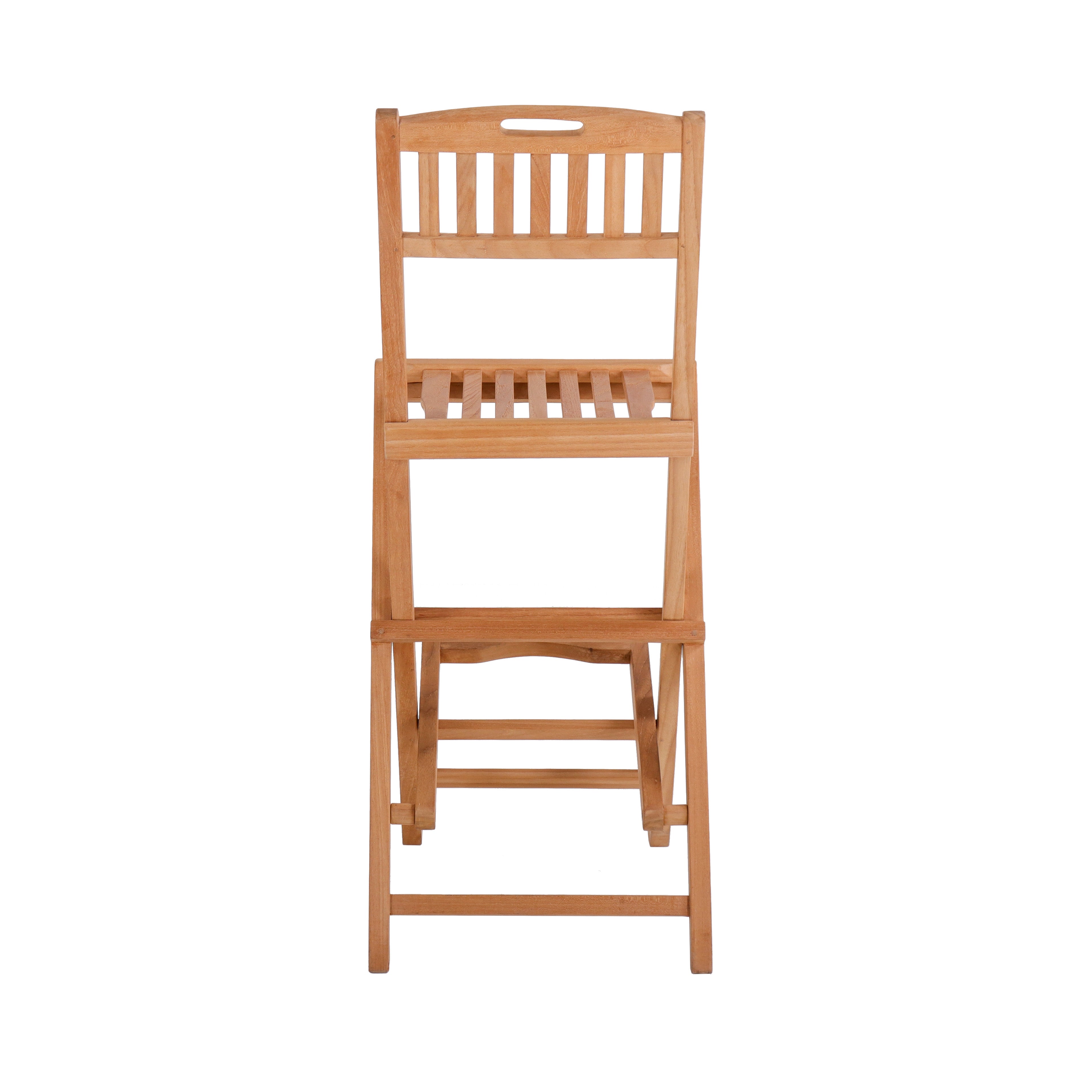Emmett Natural Teak Indoor/Outdoor Folding Bar Stool