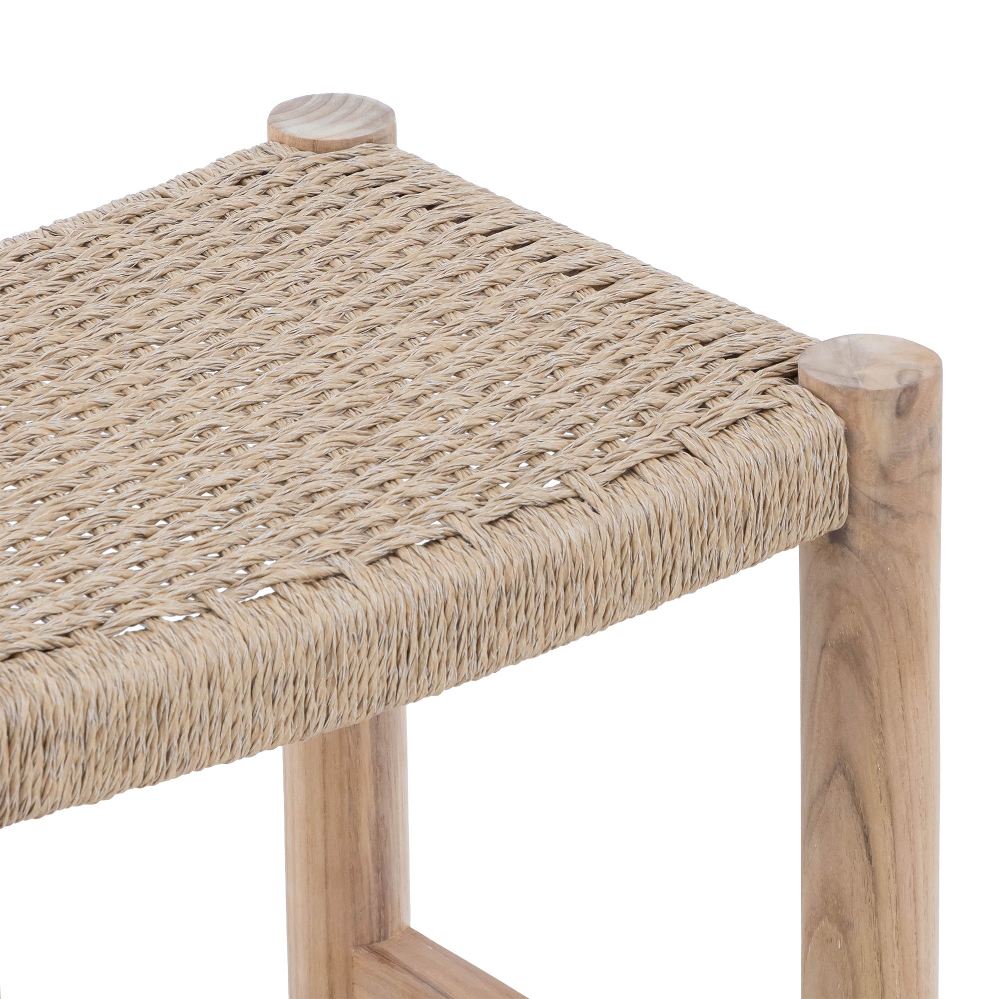 Oslo Natural Teak Indoor/Outdoor Counter Stool - 24"