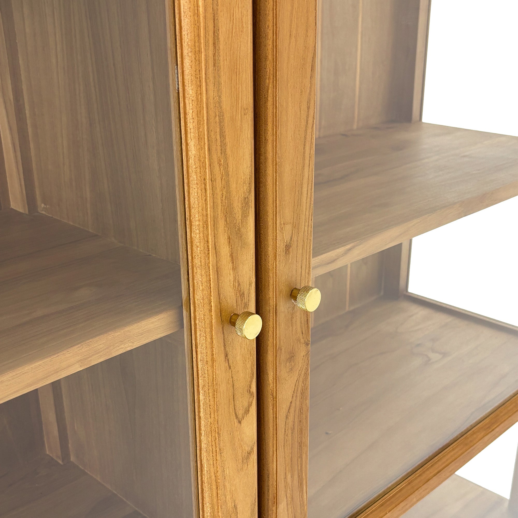 Teak Indoor Display Double Cabinet - 59"