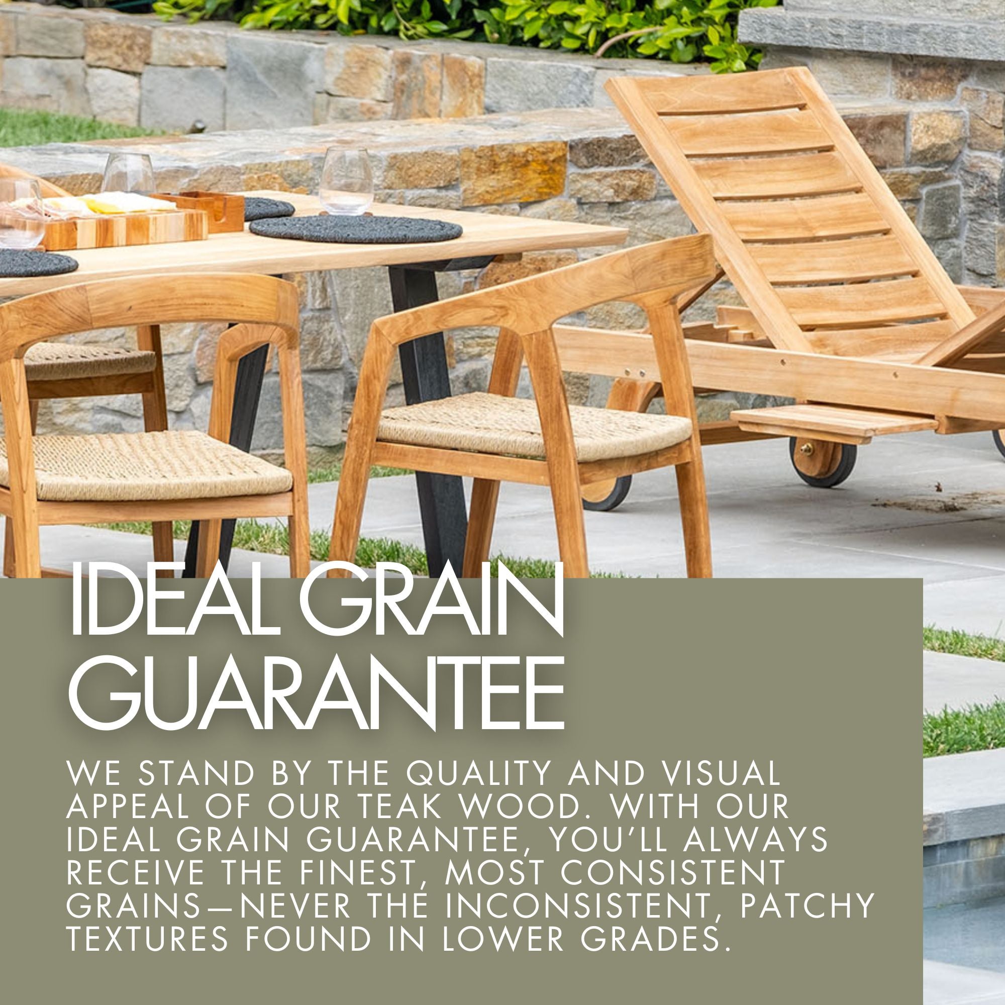 Denali Oiled Teak Outdoor Interlocking Tiles, 9 Slat (10 sq ft)