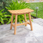 Phoenix Natural Teak Shower and Bath Slatted Stool