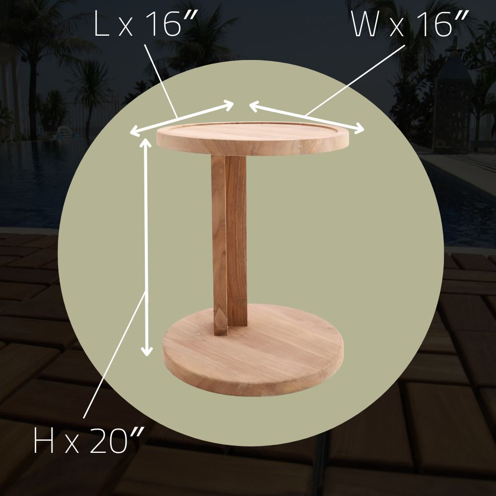 Cabo Natural C Shaped Side Table