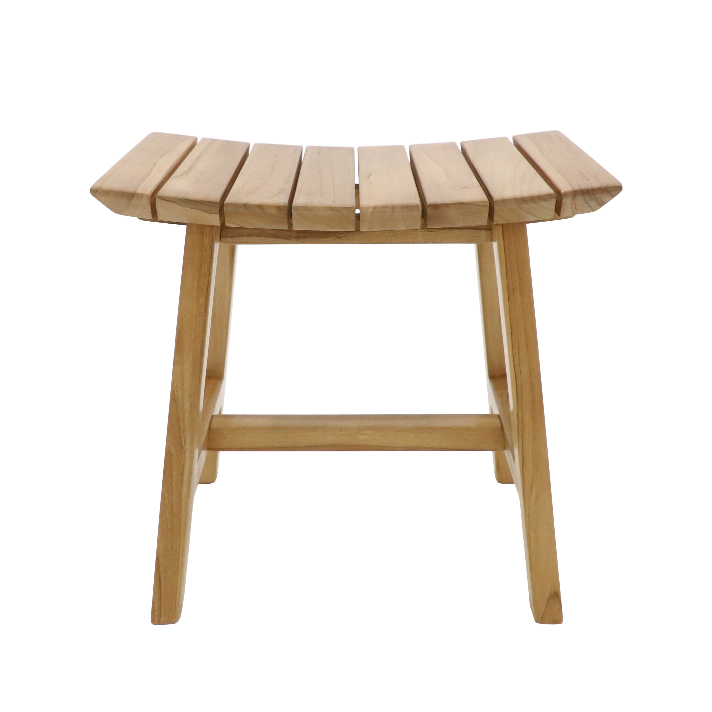 Phoenix Natural Teak Shower and Bath Slatted Stool