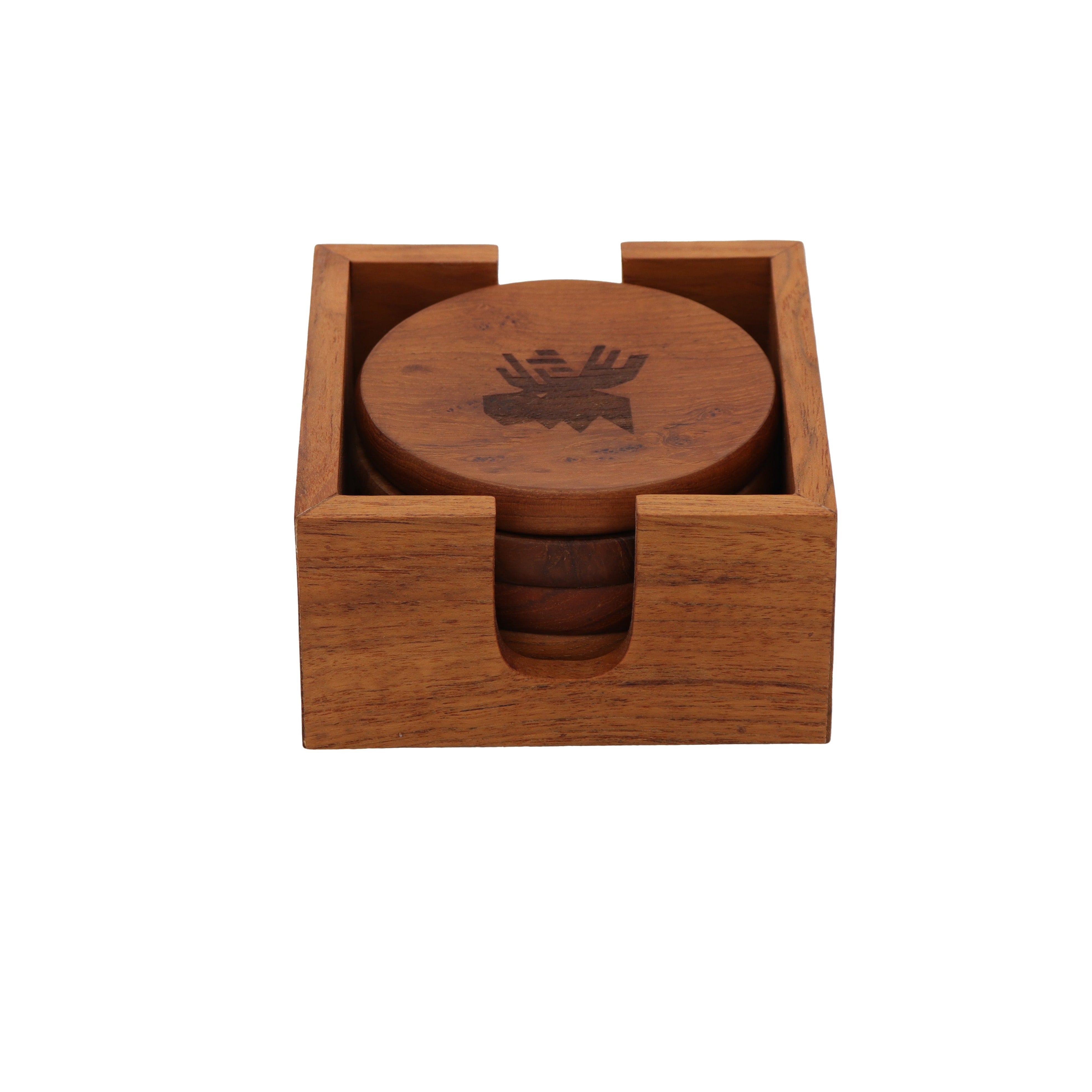 Nordic Rustic Teak Table Coasters (set of 4)