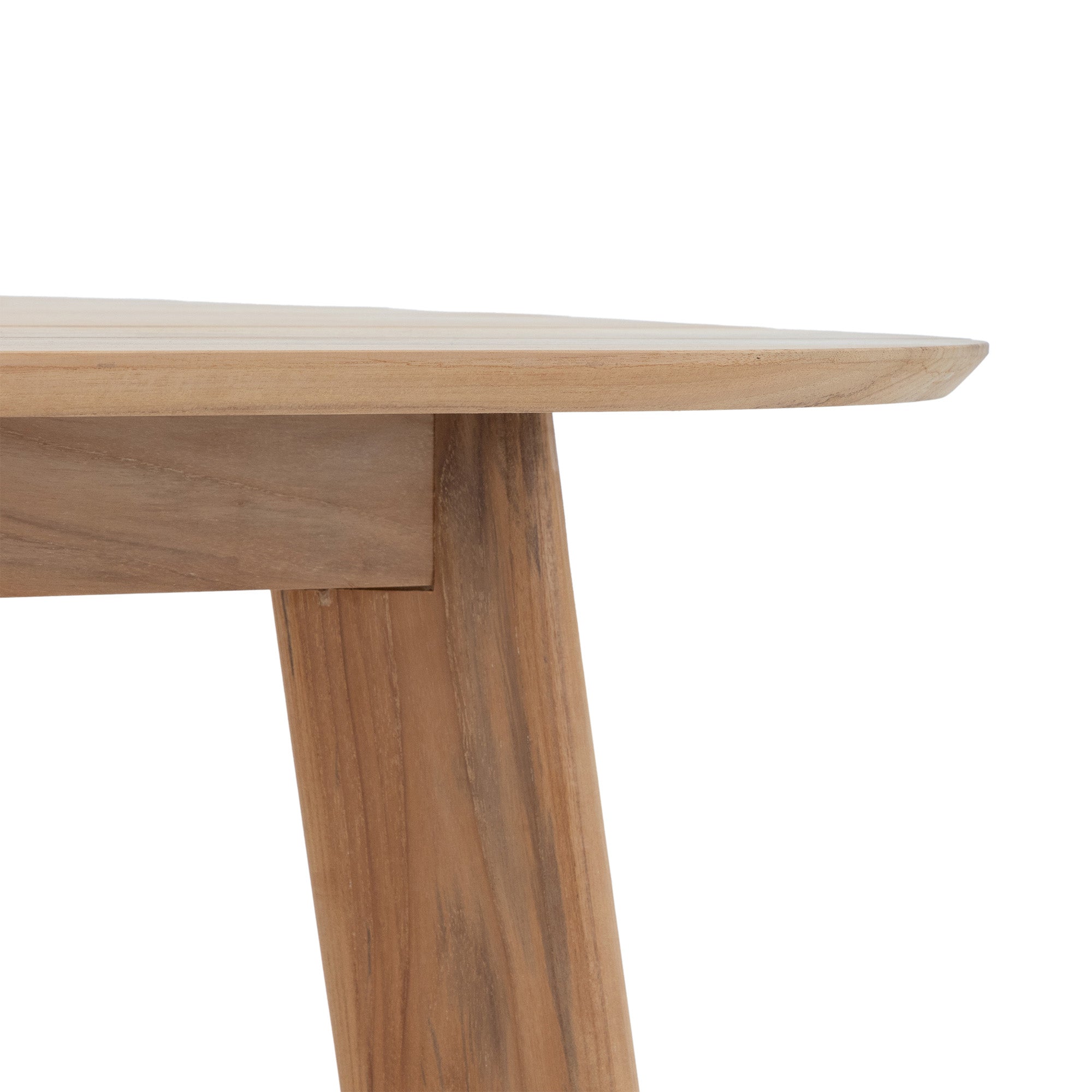 Natural Teak Outdoor Rounded 4-6 Person Dining Table