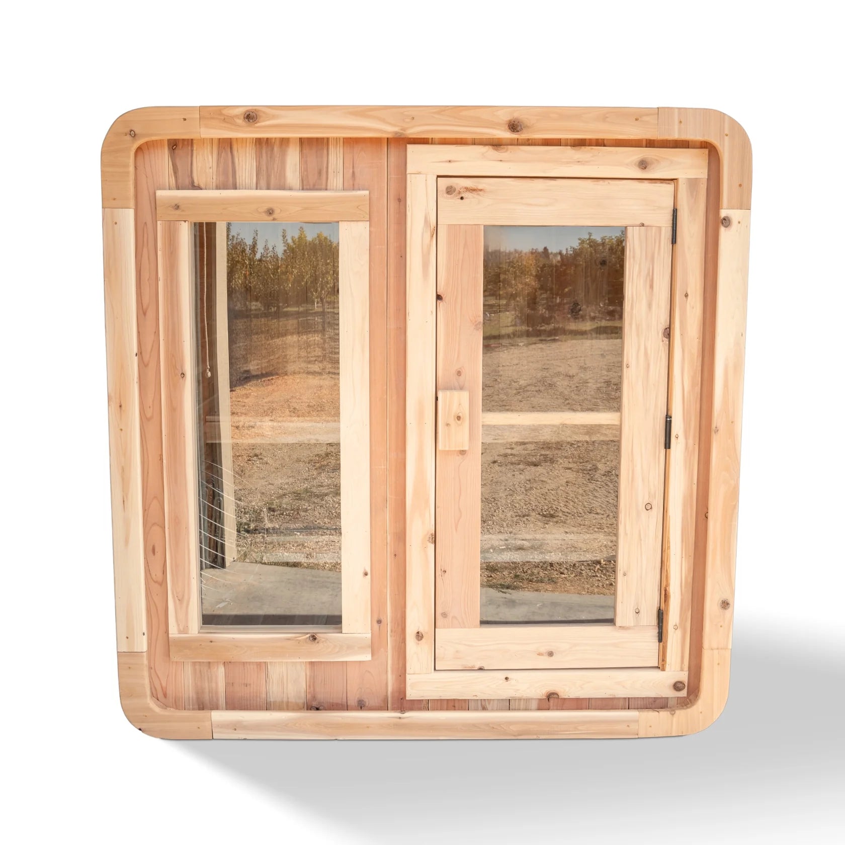 4-Person Cedar Wood Outdoor/Indoor Sauna Pod