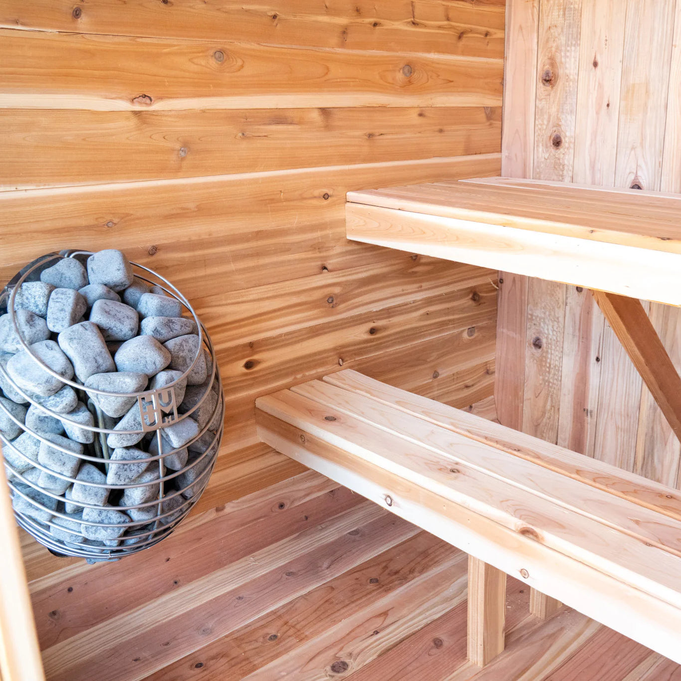 4-Person Cedar Wood Outdoor/Indoor Sauna Pod