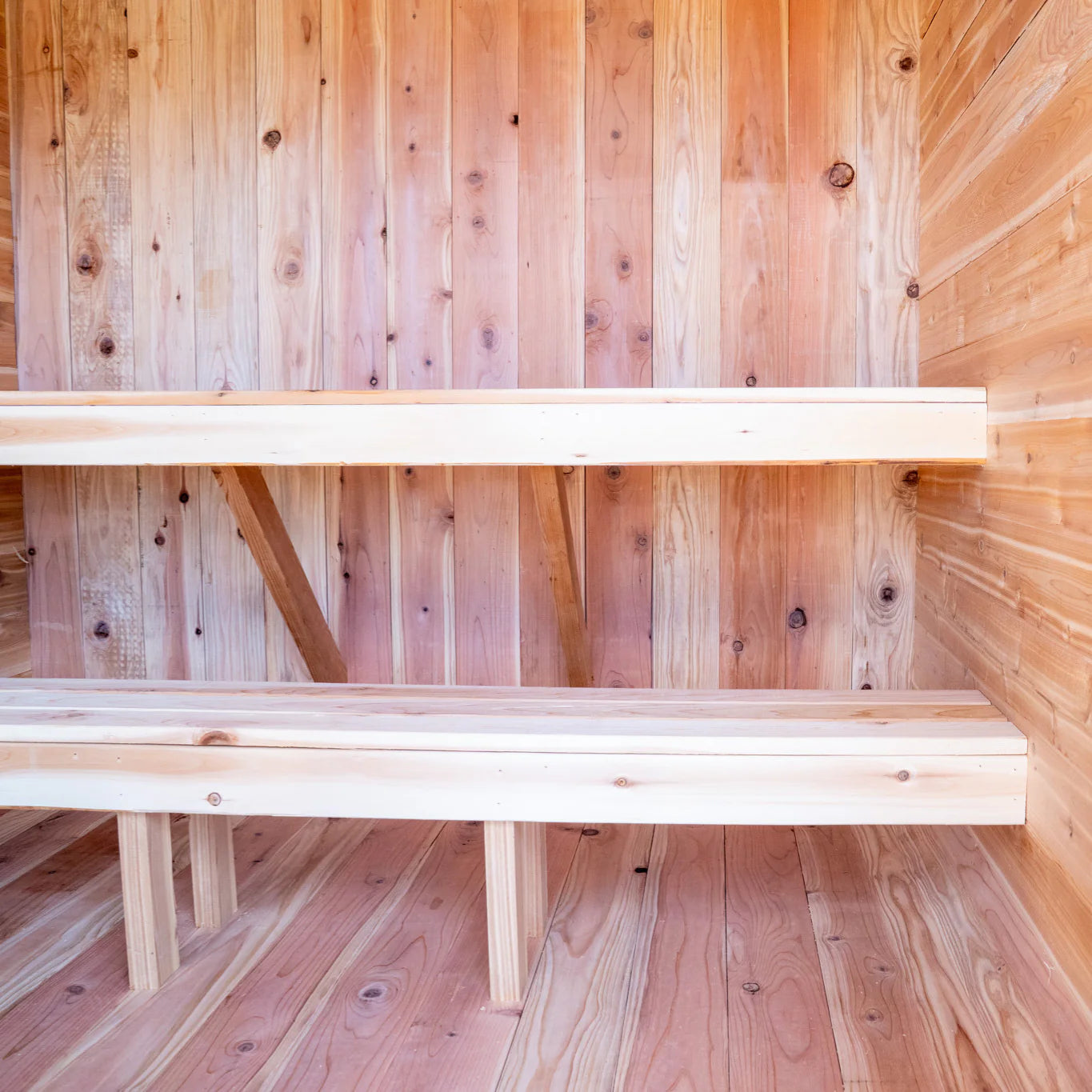 4-Person Cedar Wood Outdoor/Indoor Sauna Pod