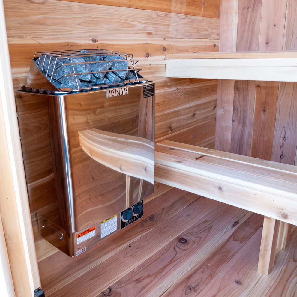 2-Person Cedar Wood Outdoor/Indoor Sauna Pod