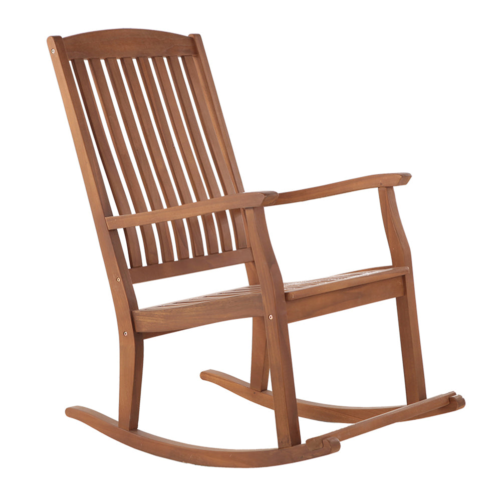 Captains Oiled Teak Outdoor Patio Rocking Chair