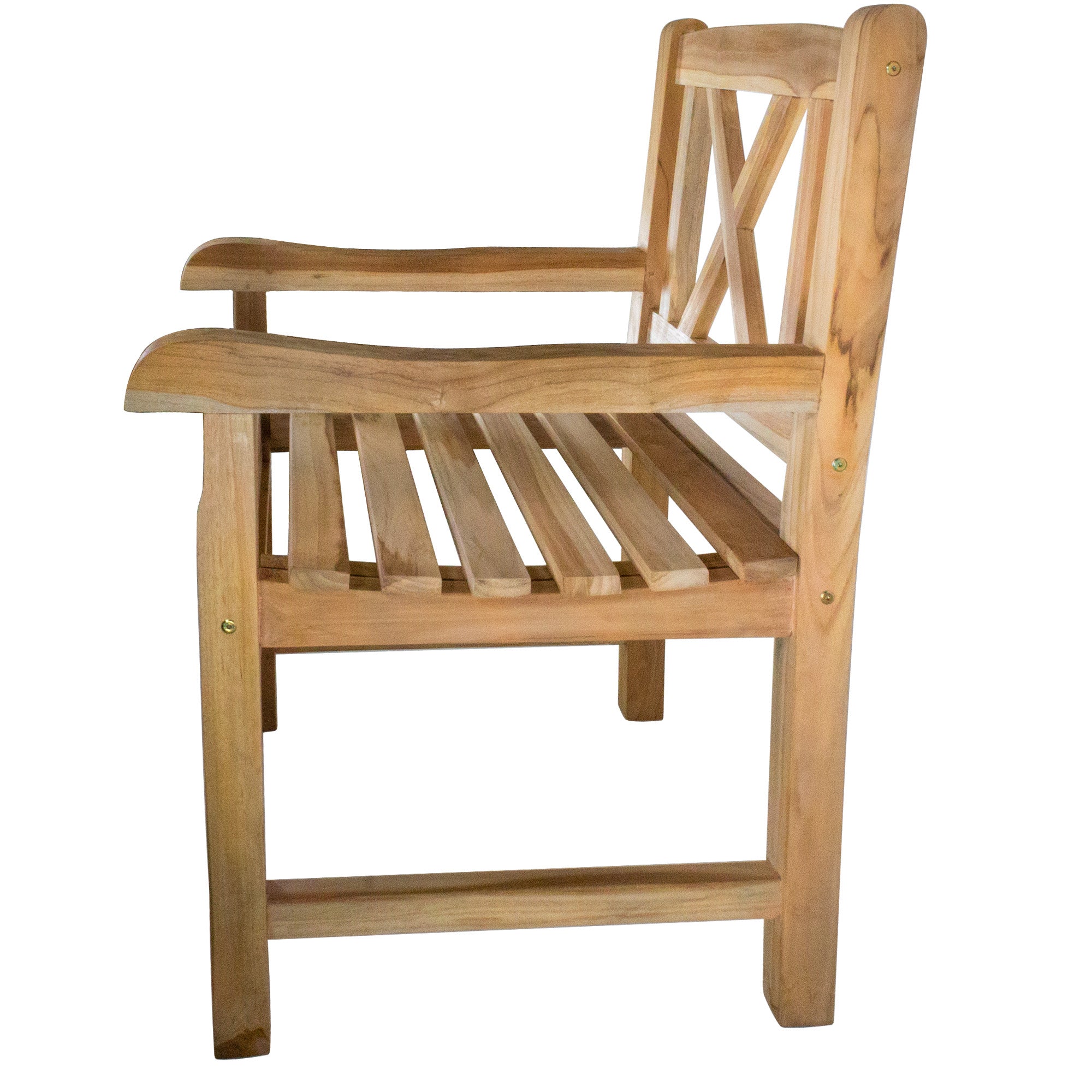Åre Natural Teak Outdoor Patio Dining Chair with Arm Rests