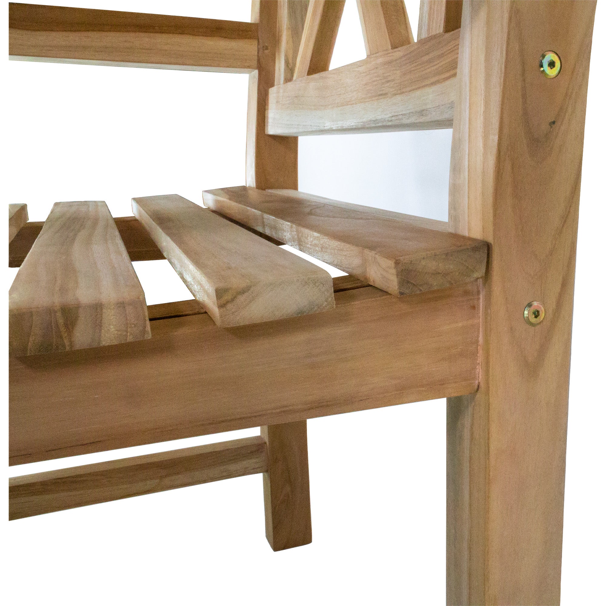Åre Natural Teak Outdoor Patio Dining Chair with Arm Rests