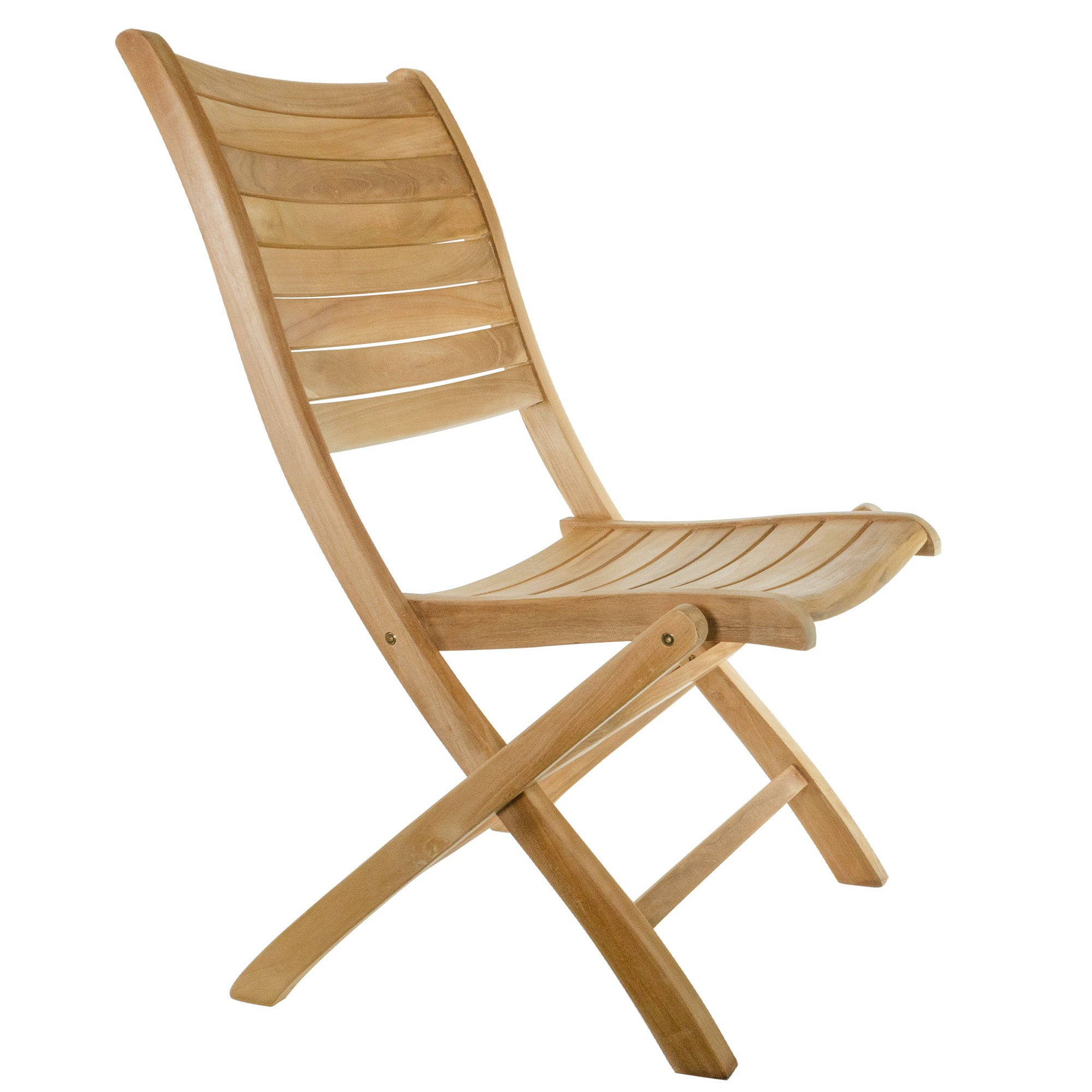 Naples Natural Teak Outdoor Patio Folding Chair