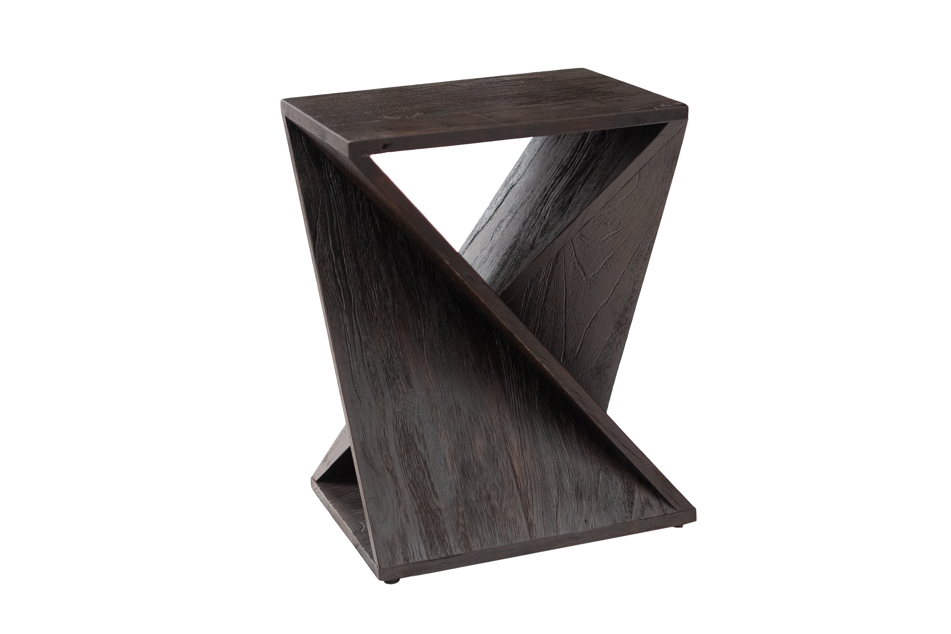 Remington Dark Teak Shower and Bath Twisted Stool