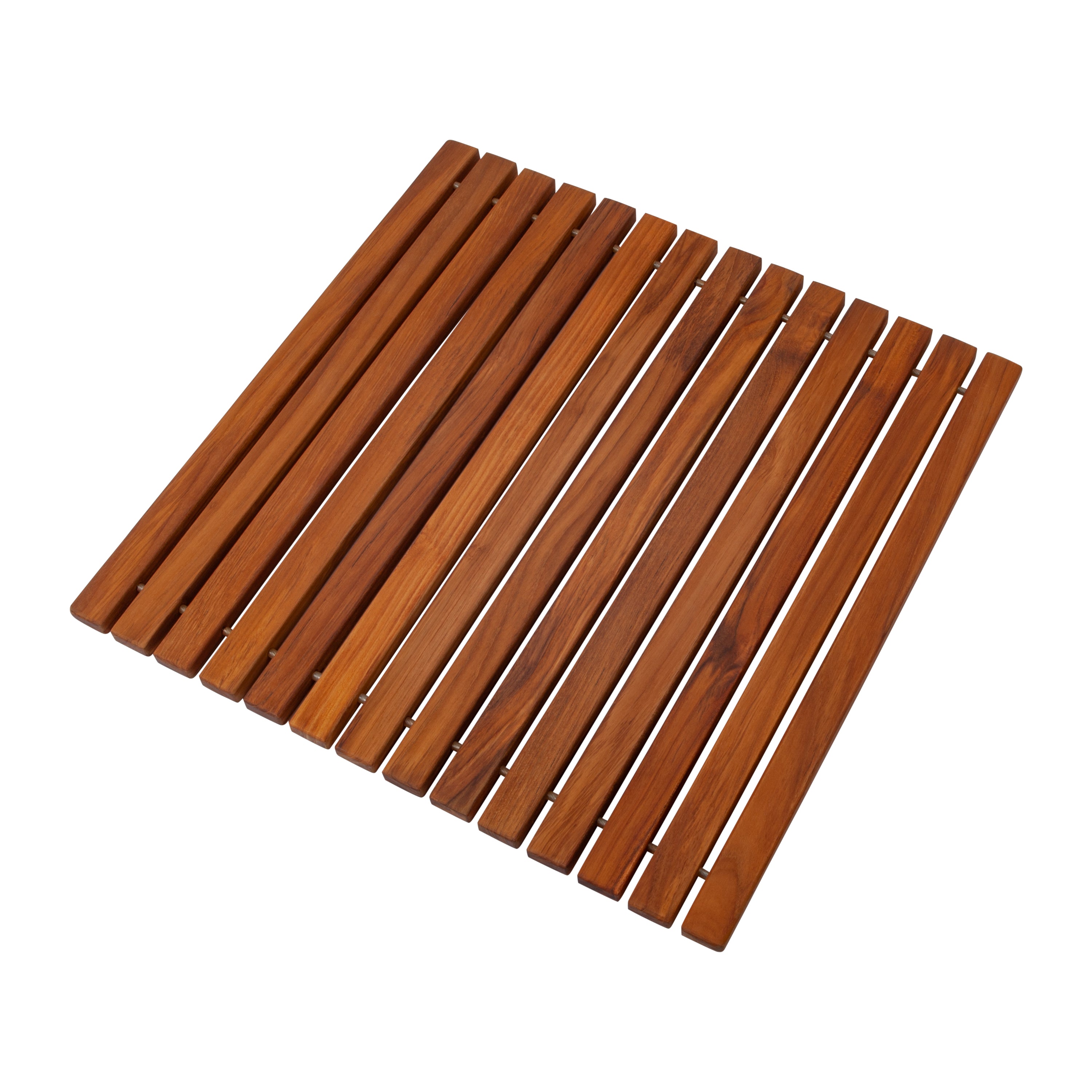 Over-lander Oiled Teak Shower and Bath String Mat 19.6″ x 19.6″