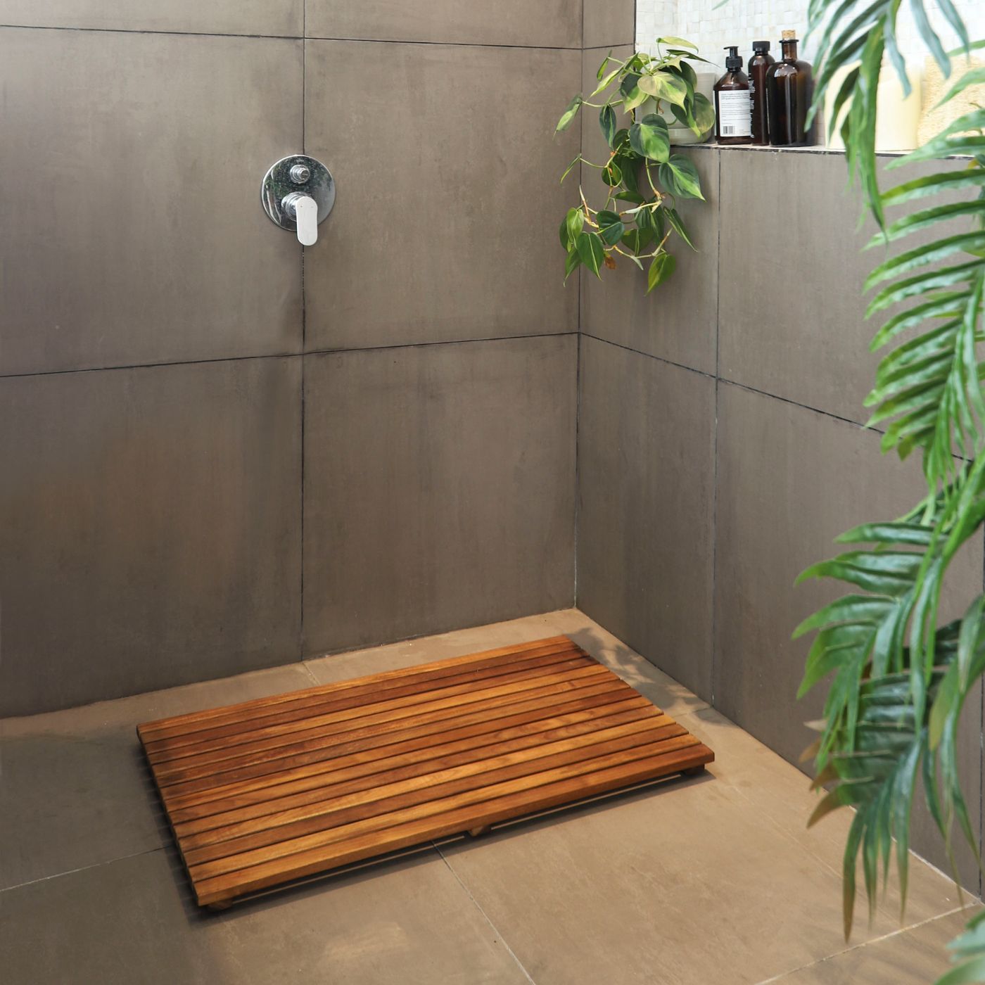 Bel Air Oiled Teak Shower and Bath Mat 31.4″ x 19.6″