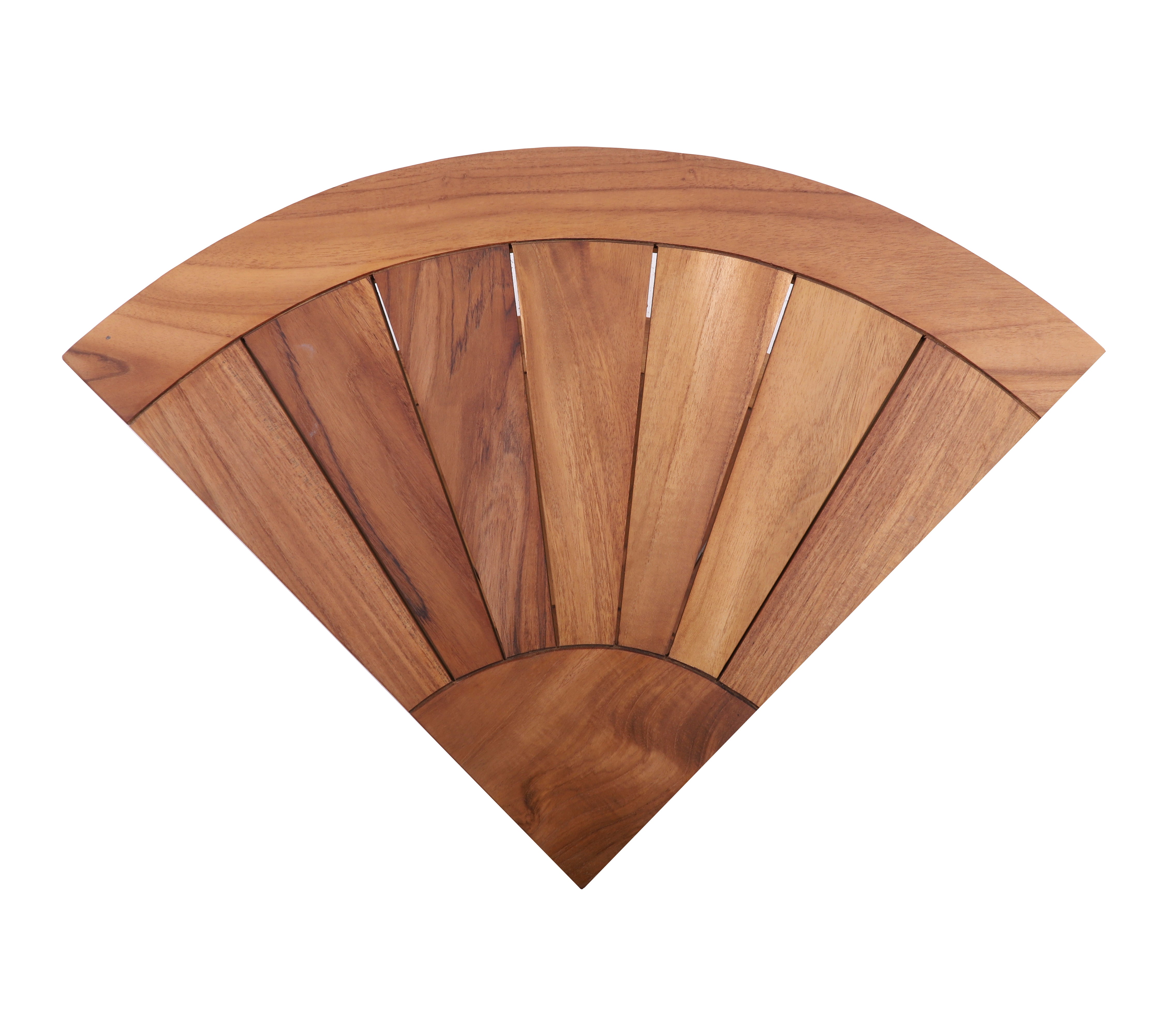 Tanzania Oiled Teak Shower and Bath Corner Stool with Shelf
