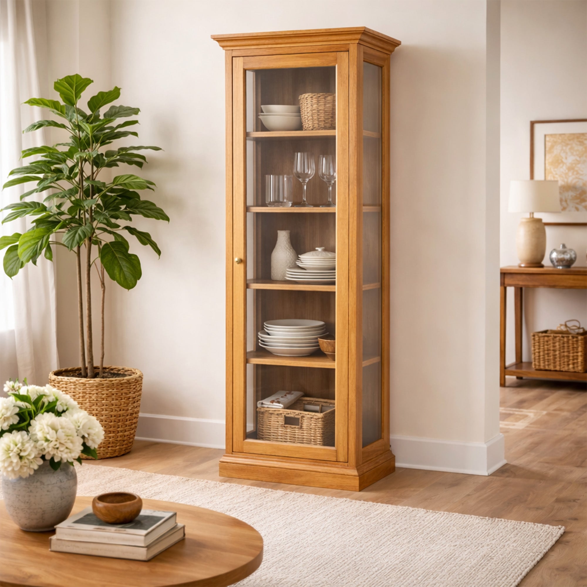 Teak Indoor Display Cabinet - 28