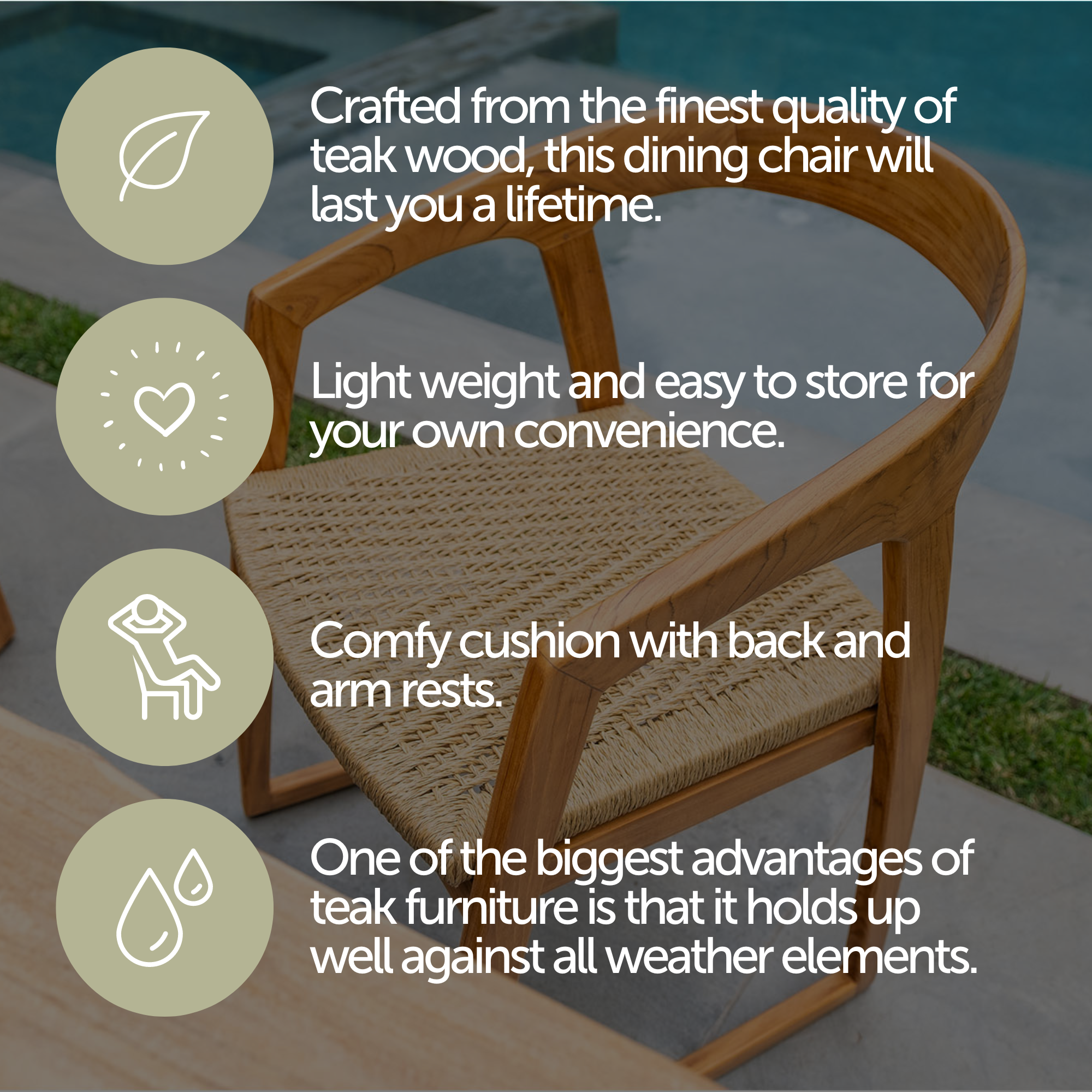 Ubud Natural Teak Dining Chair