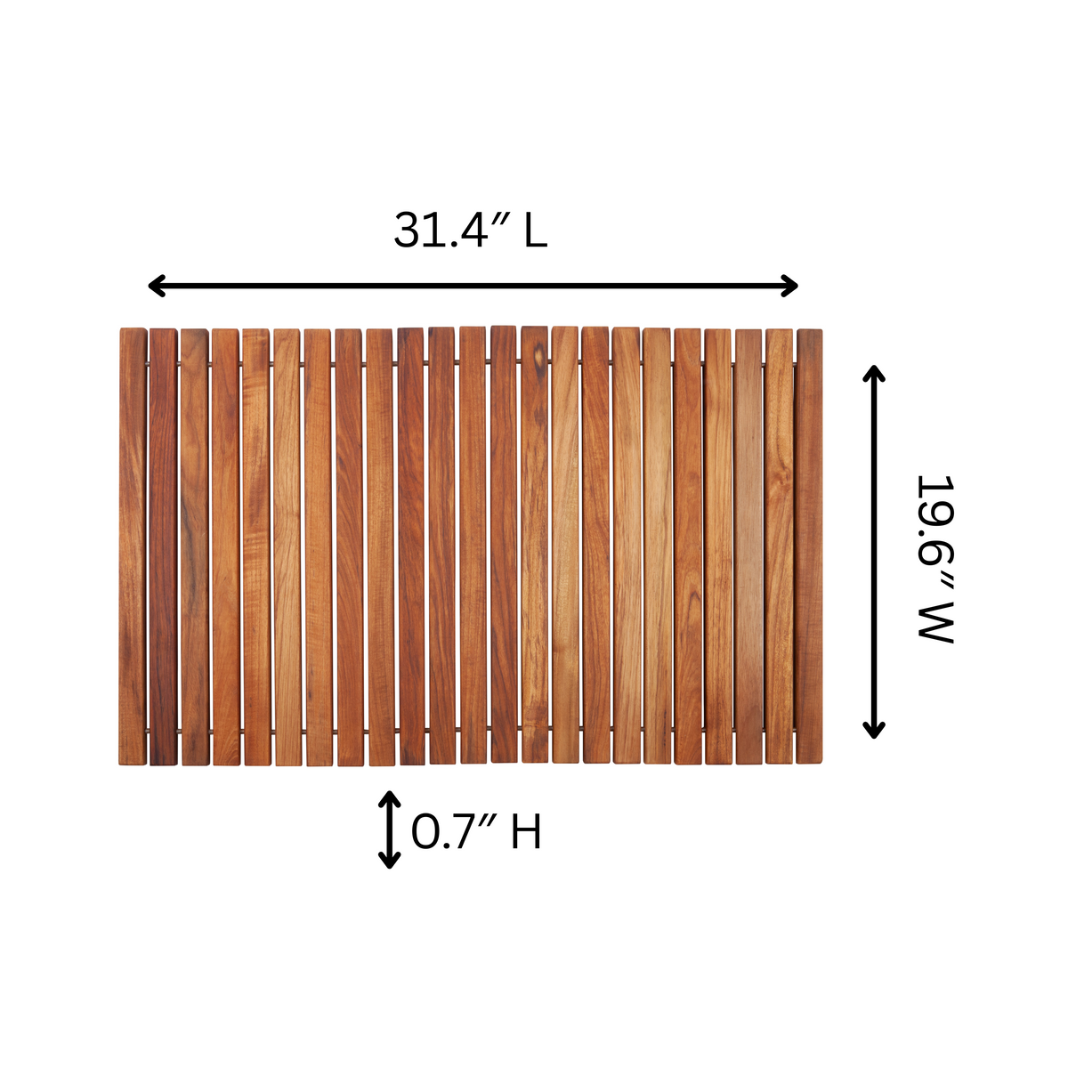 Teak String Mat Wyoming Oiled Teak Shower and Bath String Mat 31.4″ x 19.6″