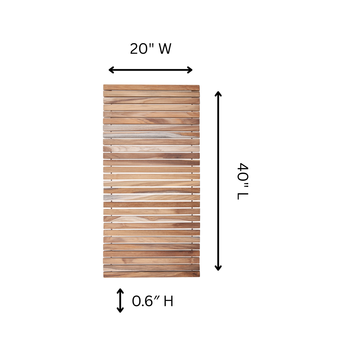 Teak String Mat Teak Wood Sand Point Natural String Mat 40″ x 20″