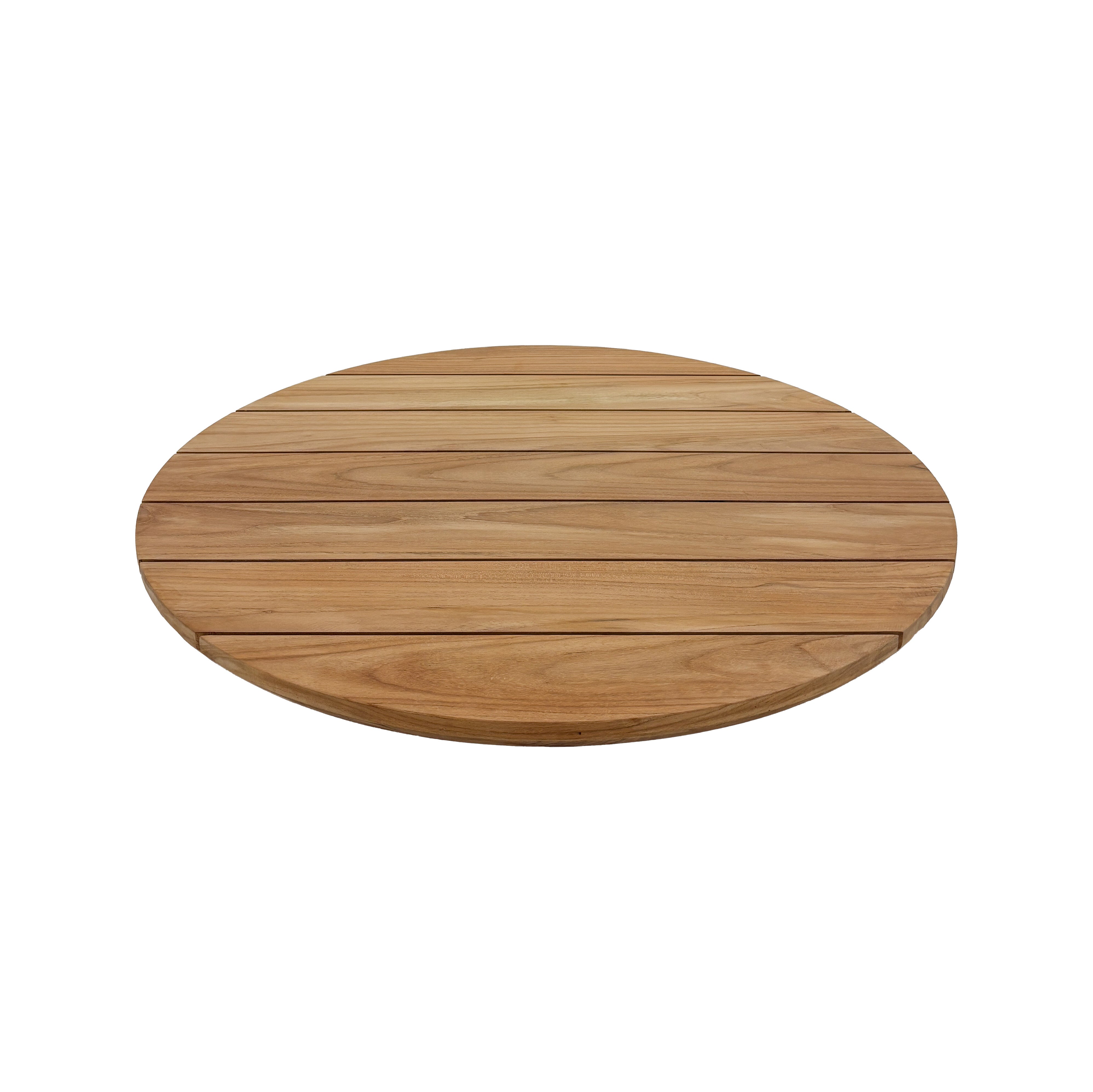Natural Teak Slatted Lazy Susan 31"