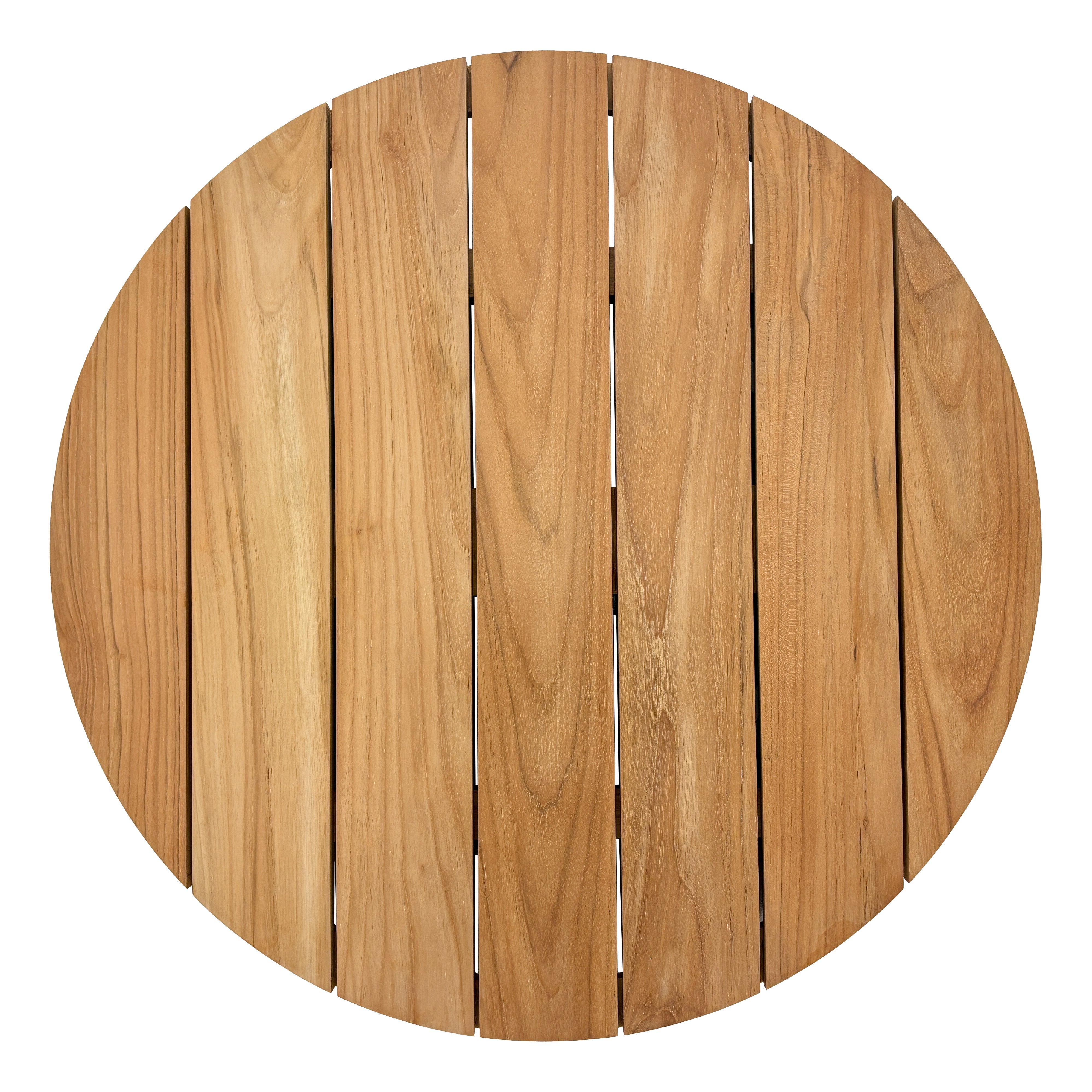 Natural Teak Slatted Lazy Susan 31"