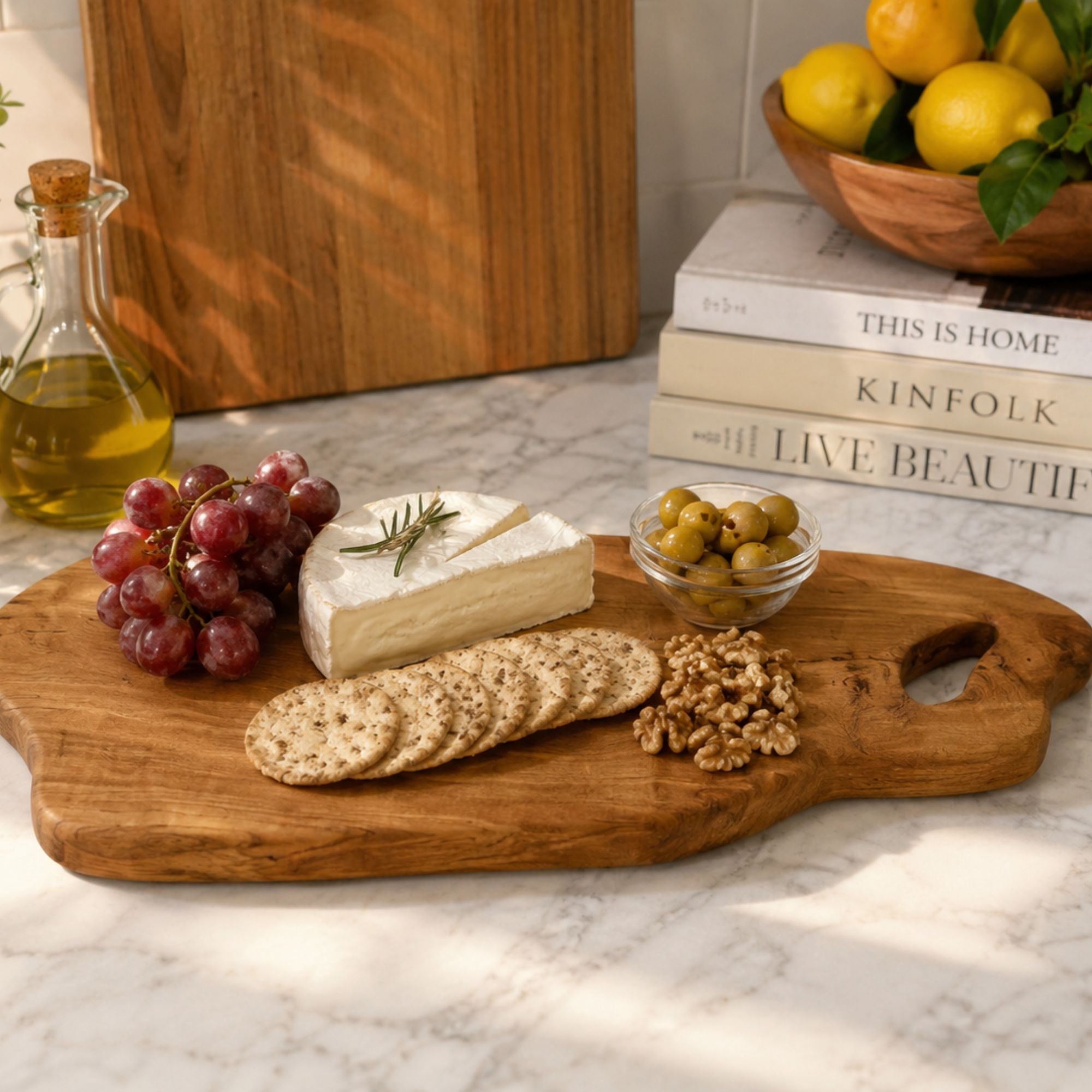 Natural Teak Large Cutting and Serving Board - 26"