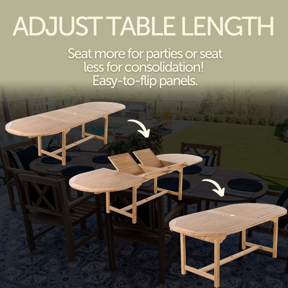 Adjustable outdoor dining online table