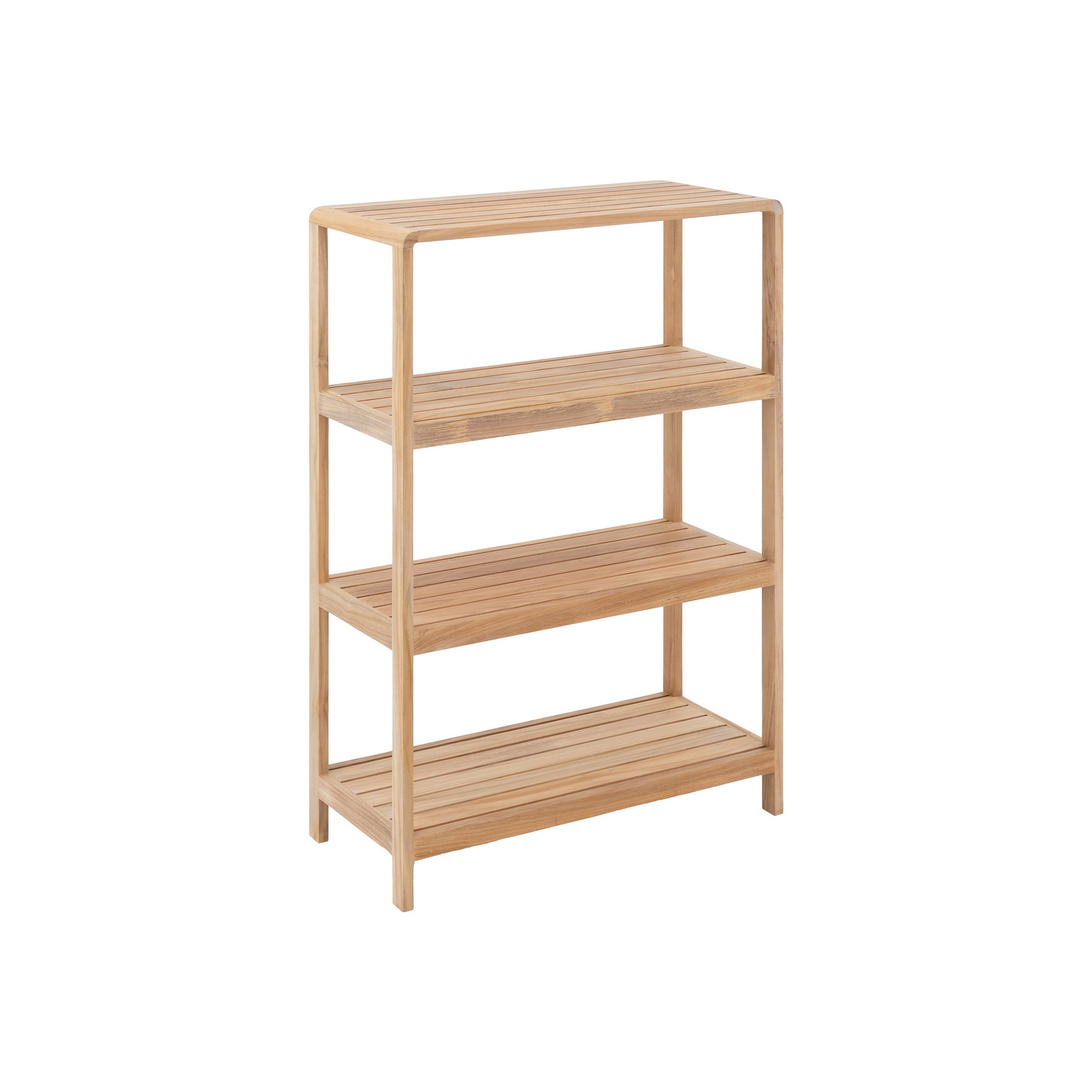 Natural Teak Indoor/Outdoor Storage Rack - 55"