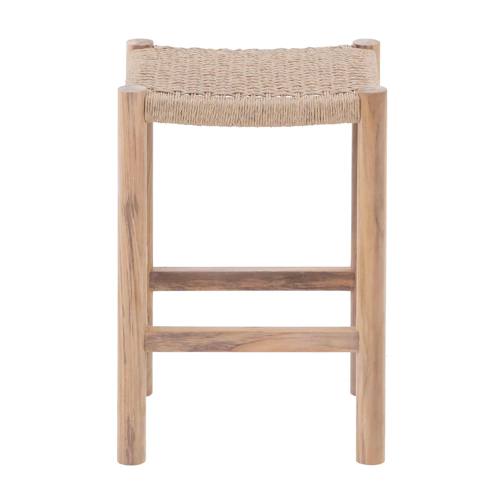 Oslo Natural Teak Indoor/Outdoor Counter Stool - 24"