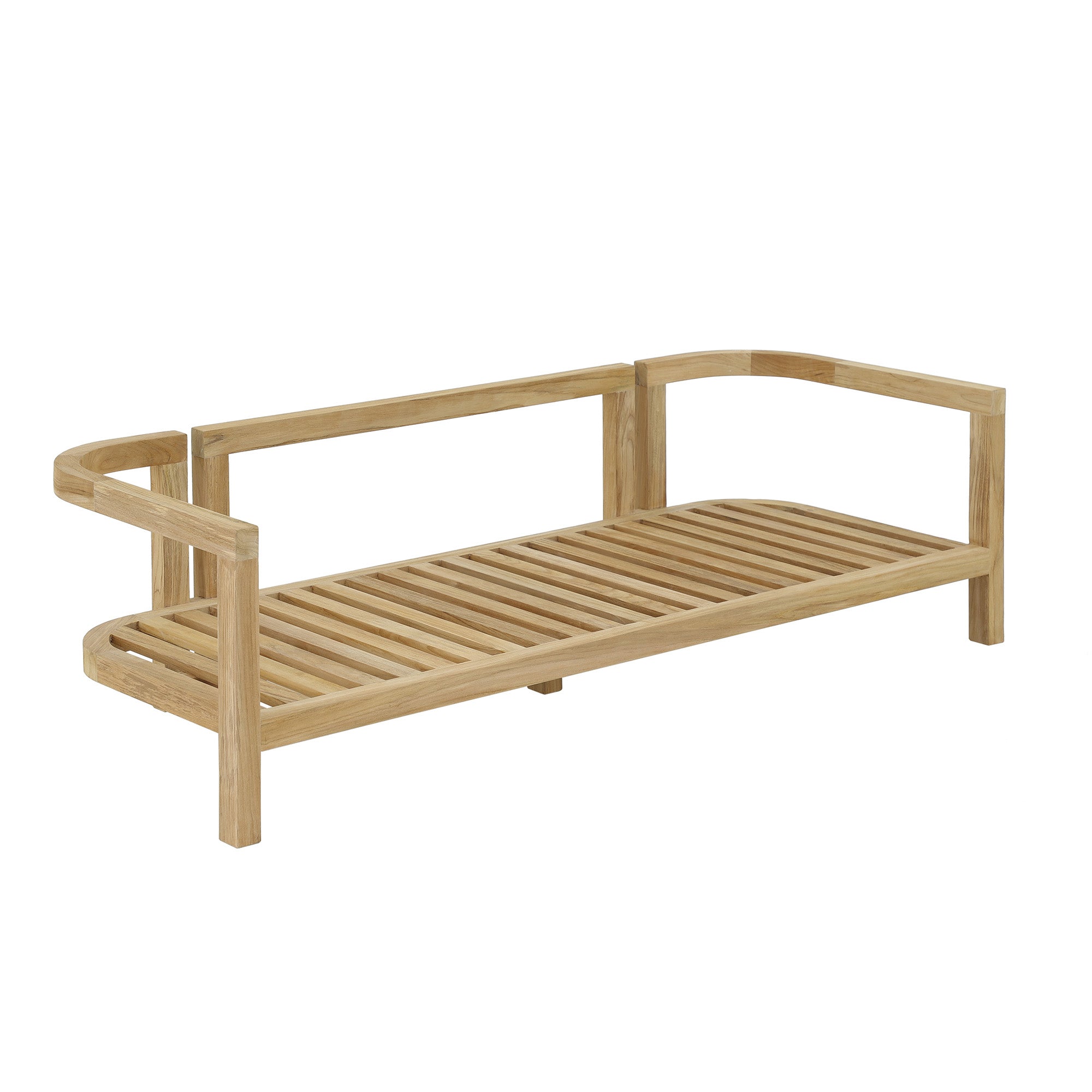 Strand Natural Teak Outdoor Couch with Cushions - 80"