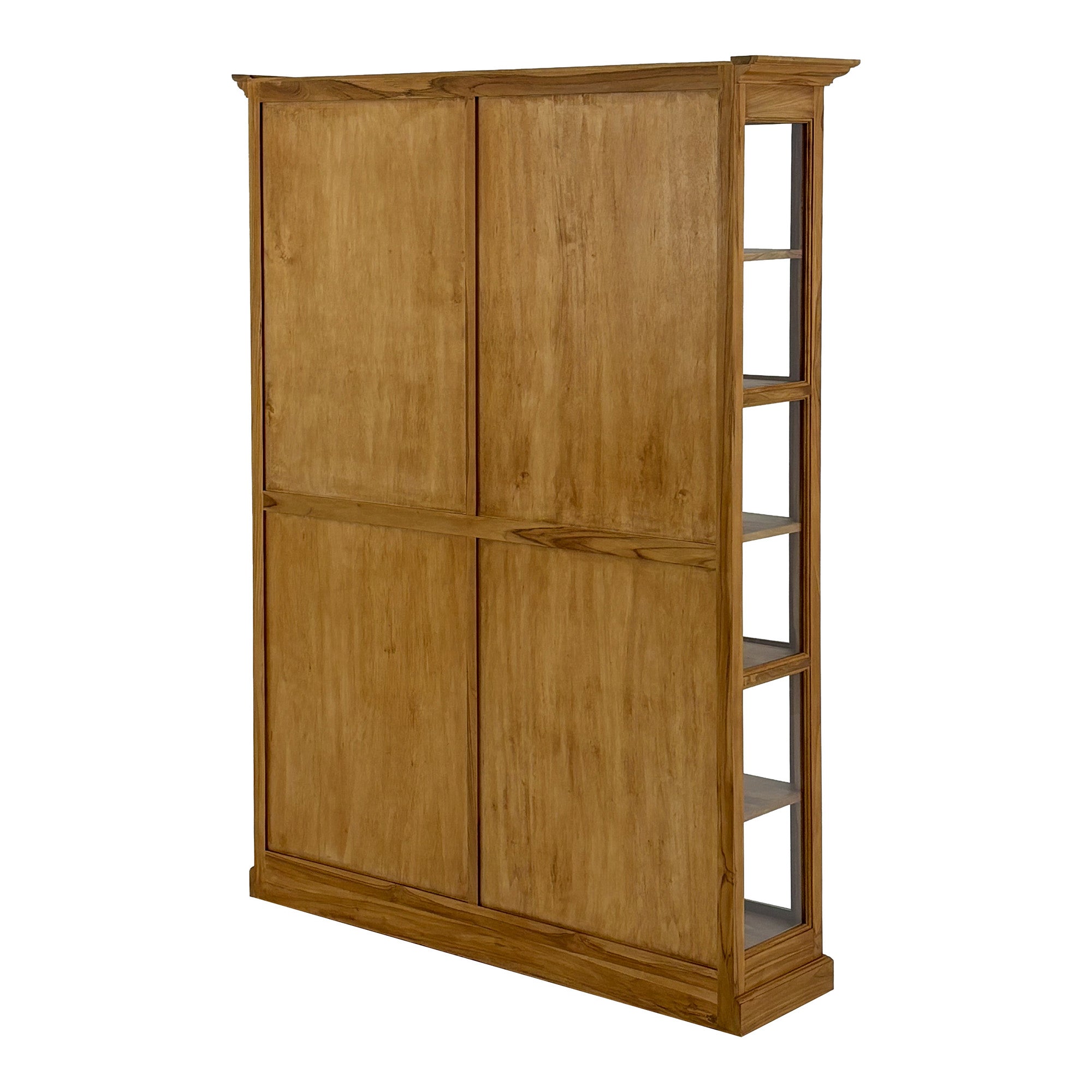 Teak Indoor Display Double Cabinet - 59"