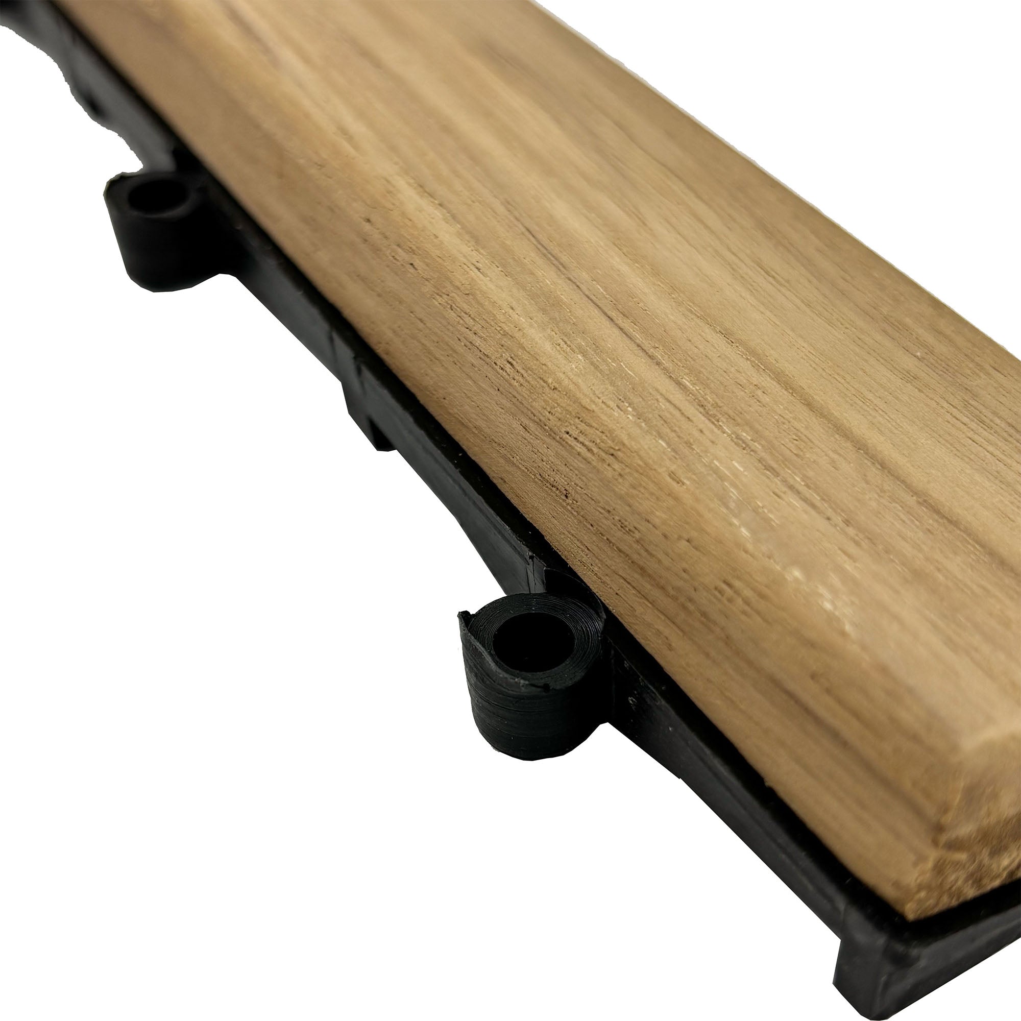 Teak Interlocking Tile End Pieces (Loop, Pin or Corner)