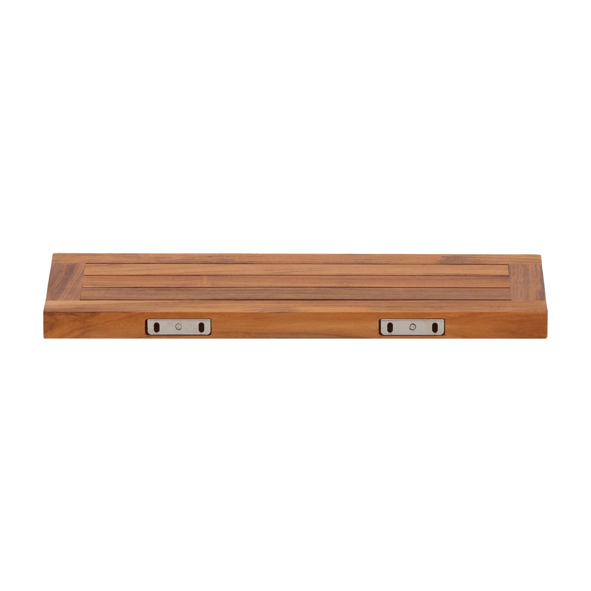 Oiled Teak Framed Floating Shelf - 24"