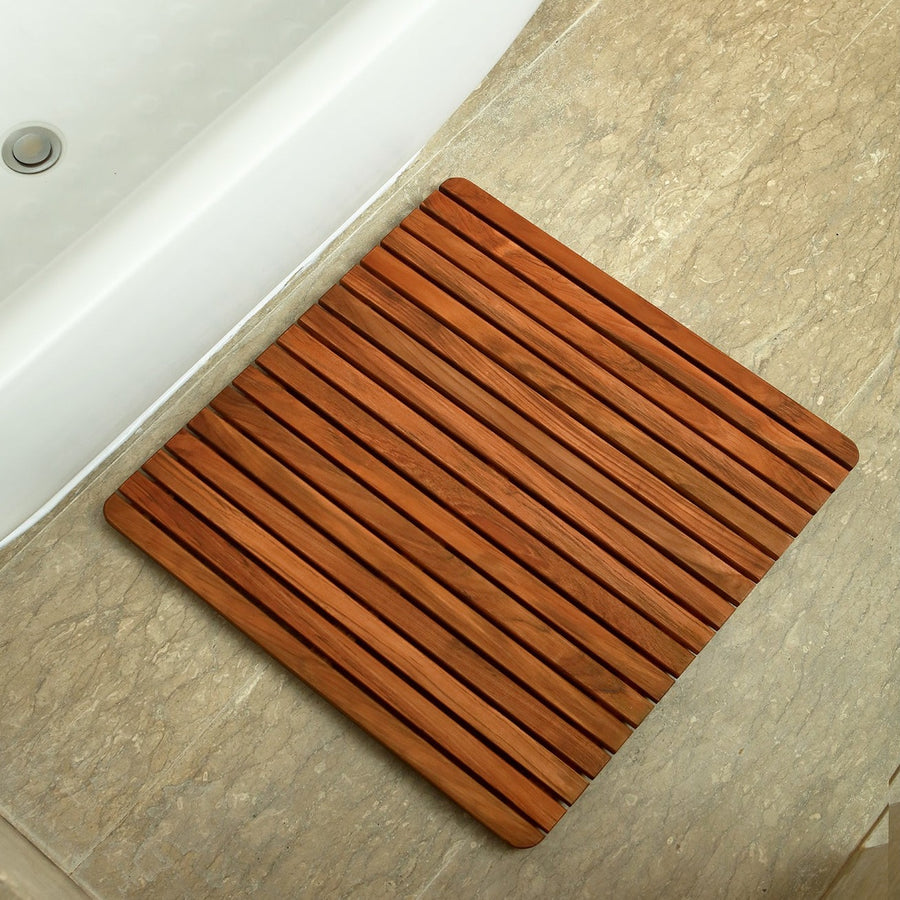 Yukon Oiled Teak Shower and Bath Mat 24" x 24"