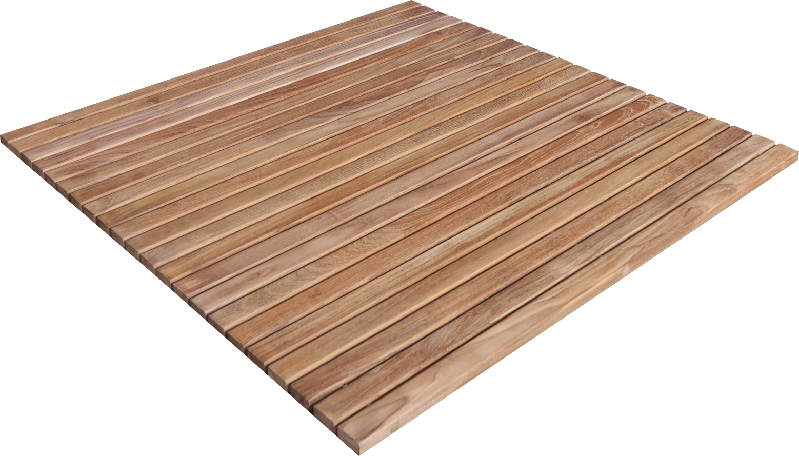 Sapporo Teak Shower and Bath String Mat with Rubber Footing 30″ x 30″