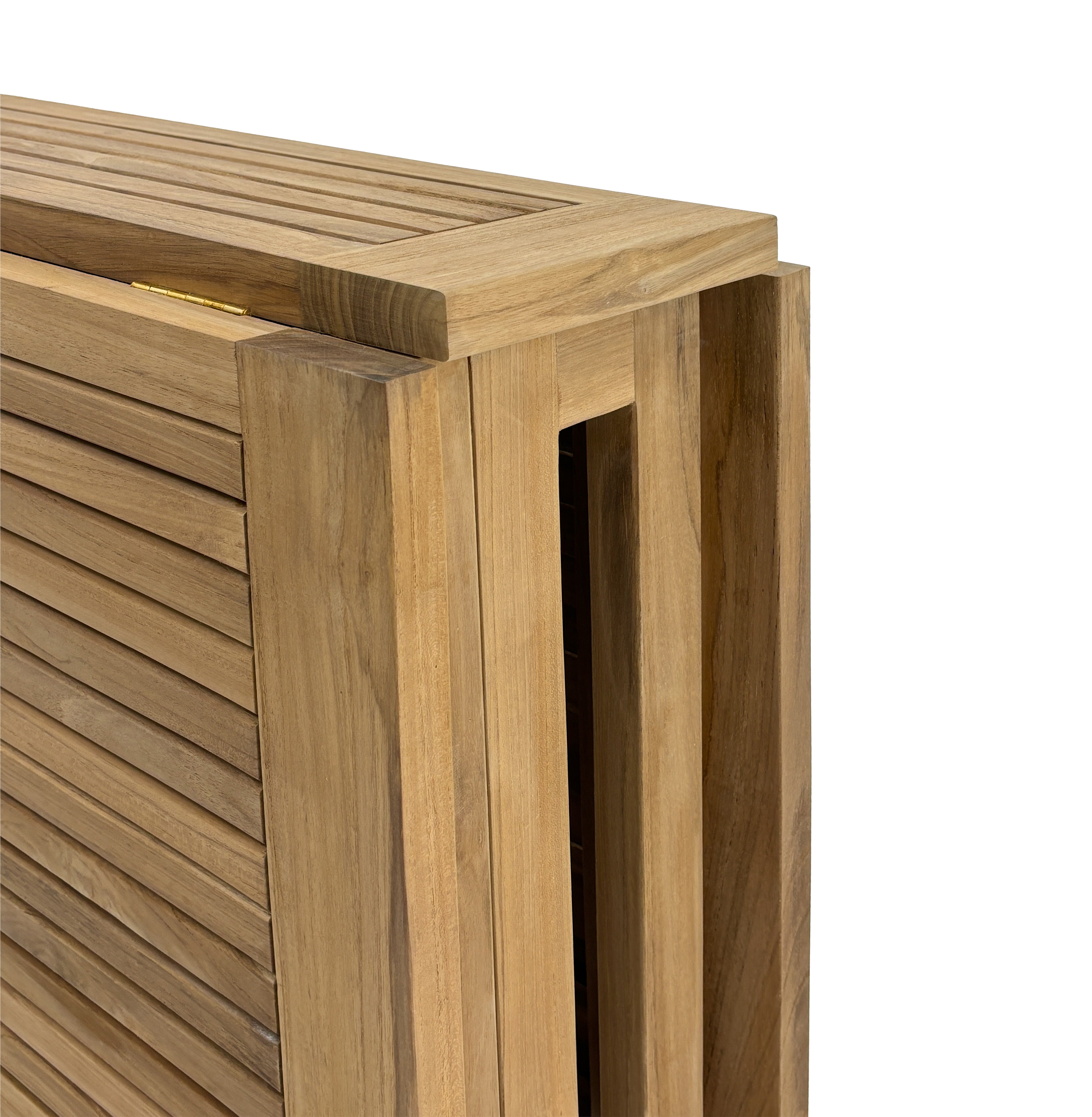 Telluride Natural Teak Rectangular Dual Folding Balcony Table - 51"