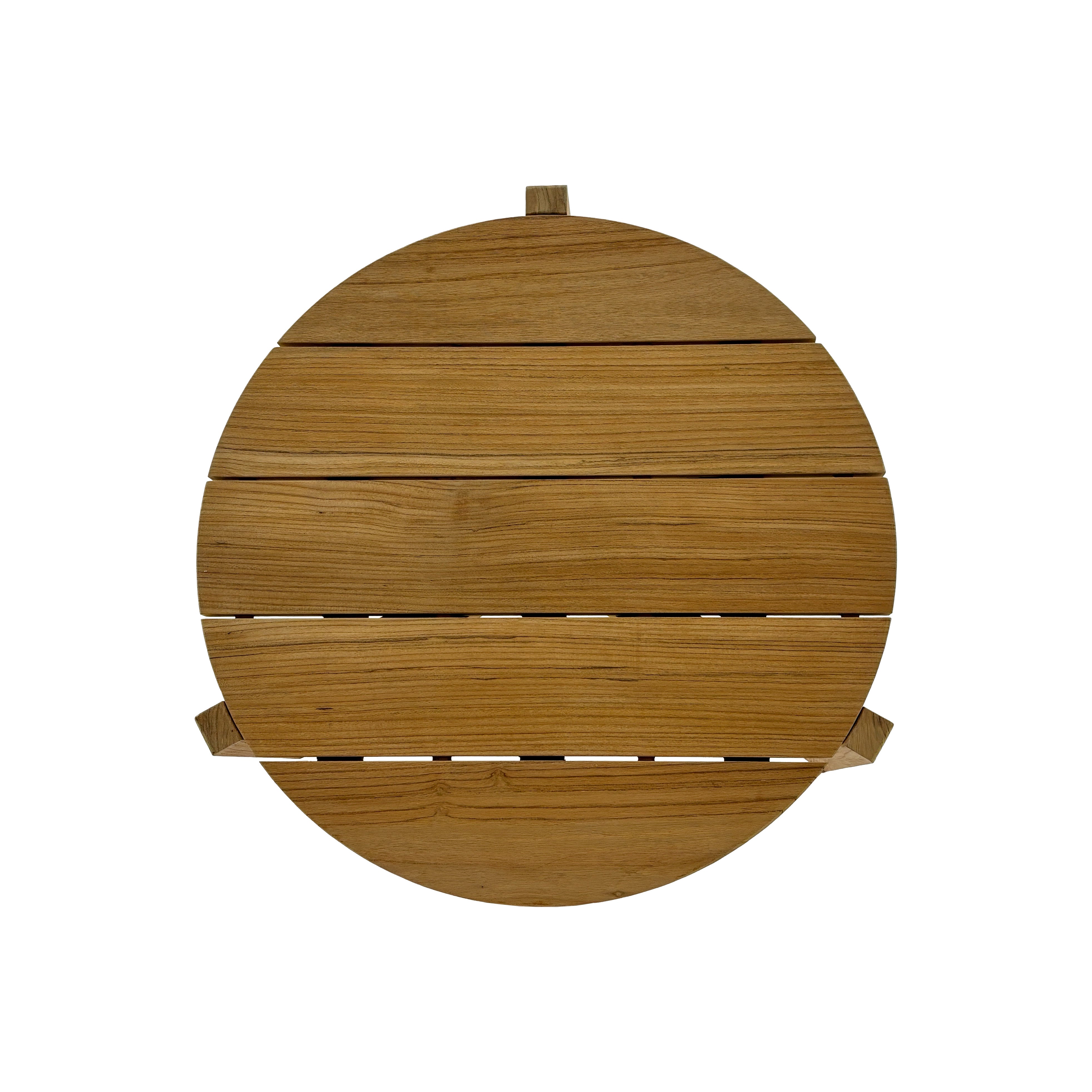 Carlsbad Natural Teak Wood Circular Coffee Table - 25-33"