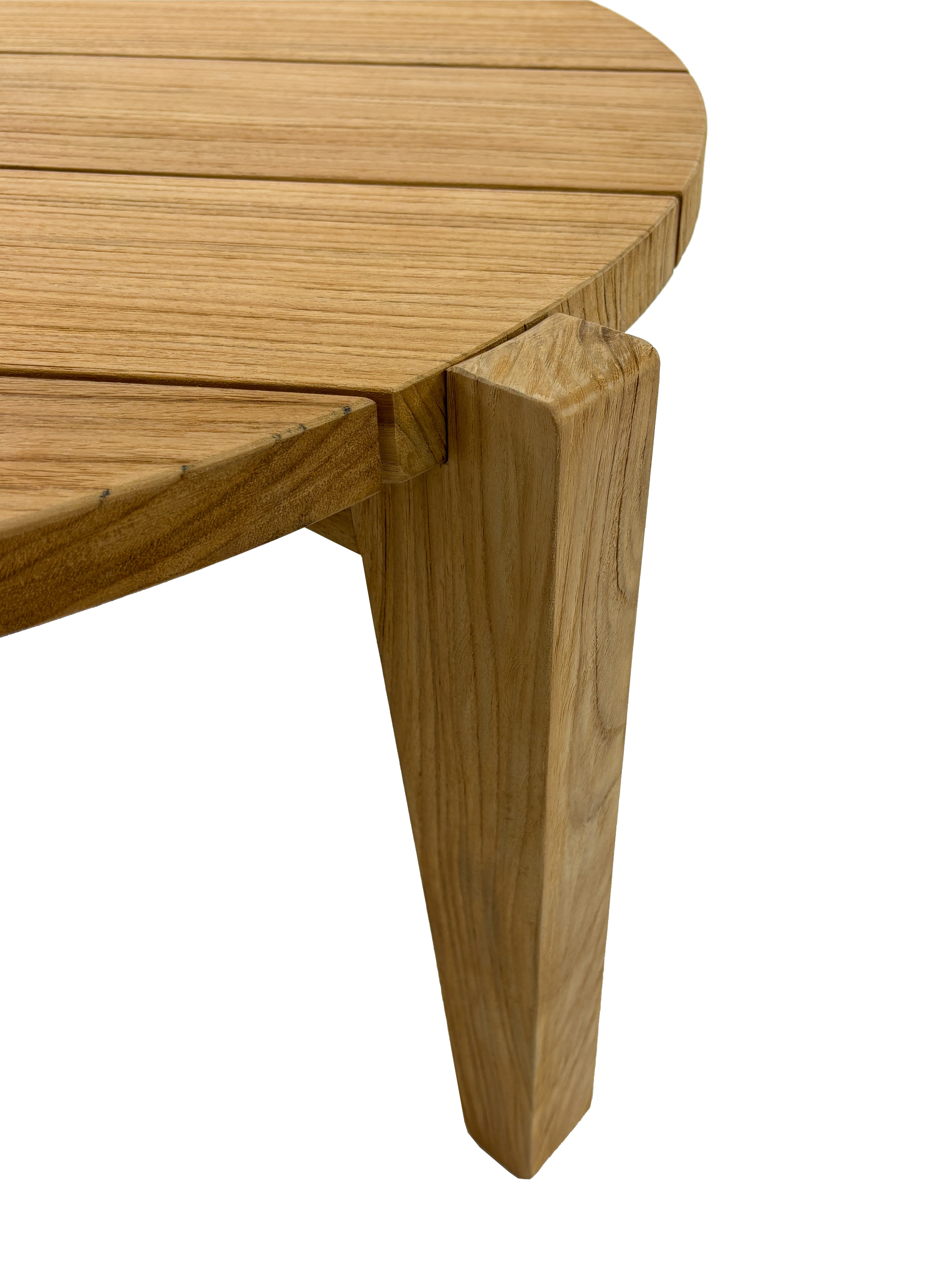 Carlsbad Natural Teak Wood Circular Coffee Table - 25-33"