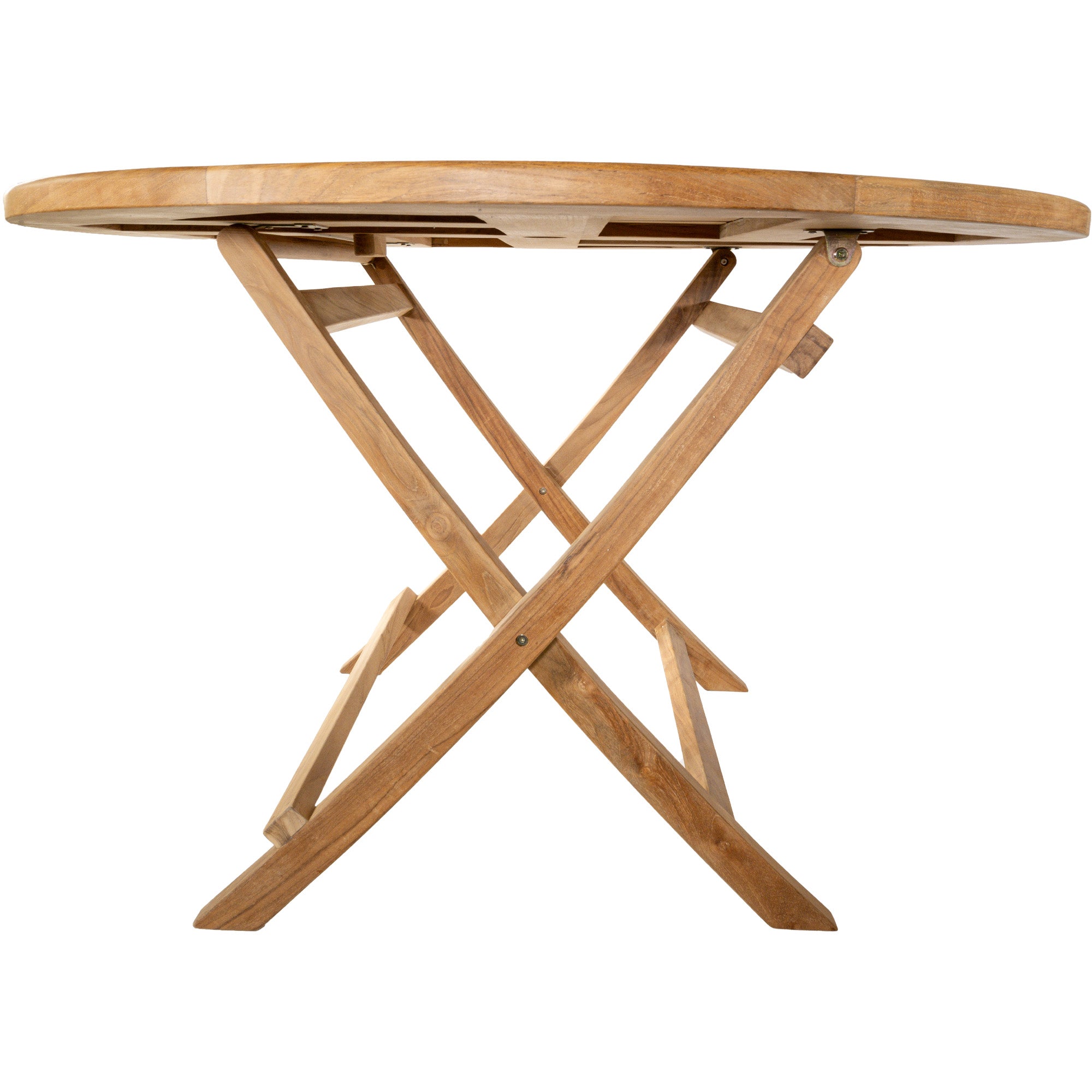 Tesoro Natural Teak Outdoor Foldable Round Dining Table - 47"