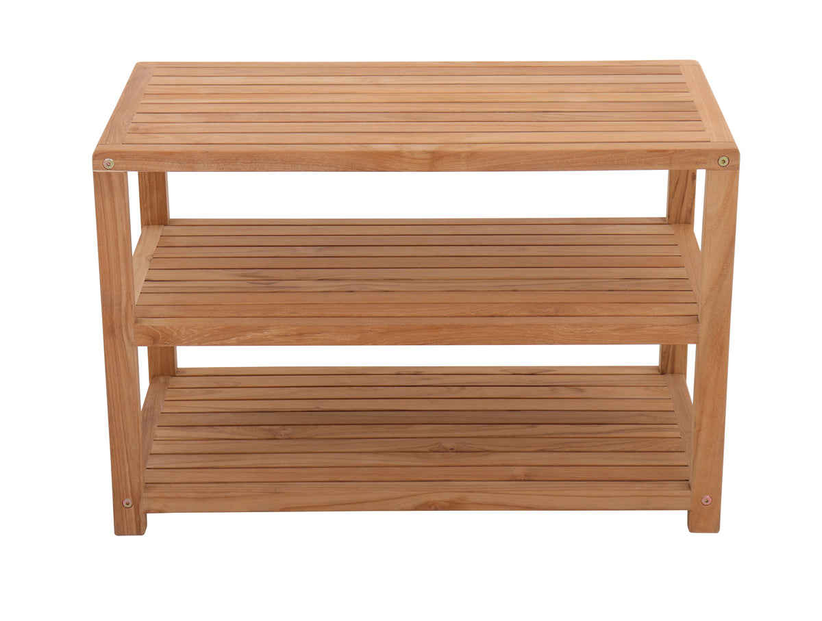 Savannah Natural Teak Shower and Spa/Bathroom/Outdoor - Storage Bench