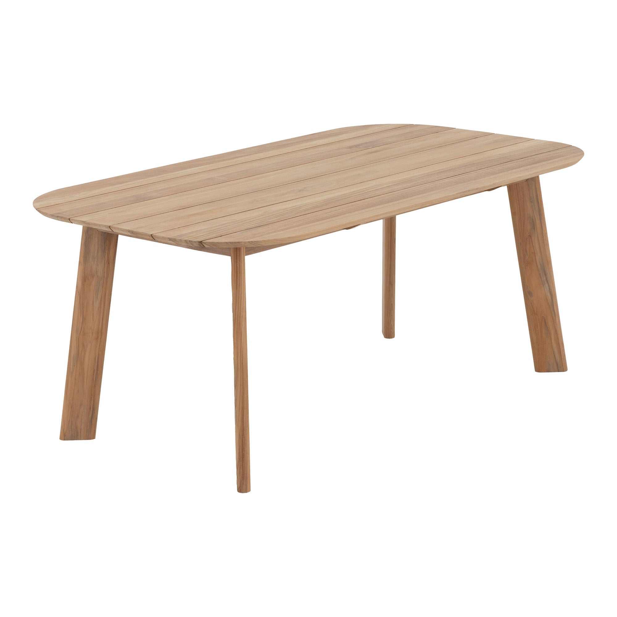 Natural Teak Outdoor Rounded 4-6 Person Dining Table