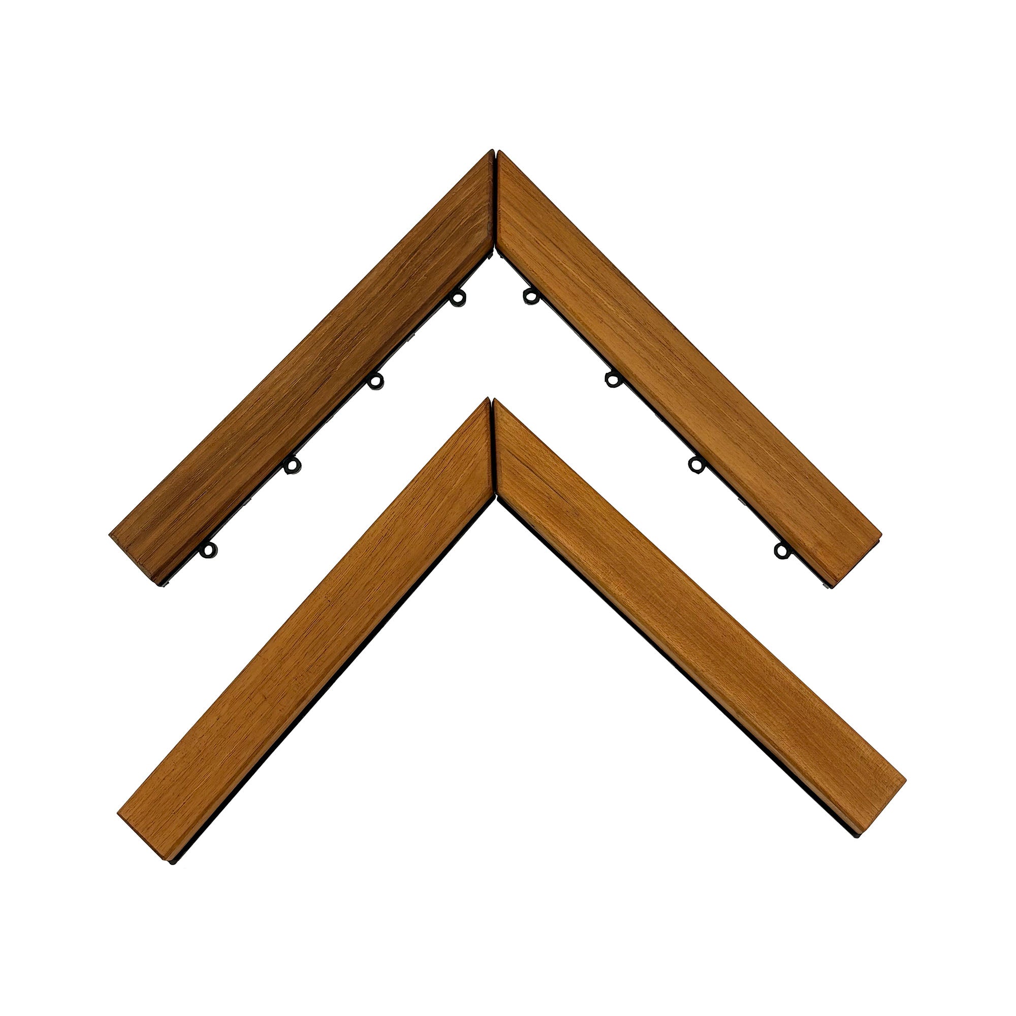 Teak Interlocking Tile End Pieces (Loop, Pin or Corner)