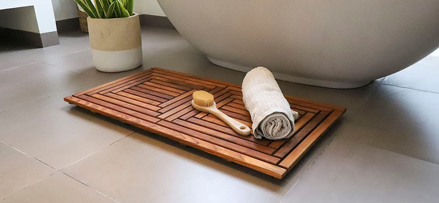 Premium Quality 100% Teak Shower & Bath Mats | Sustainably Sourced